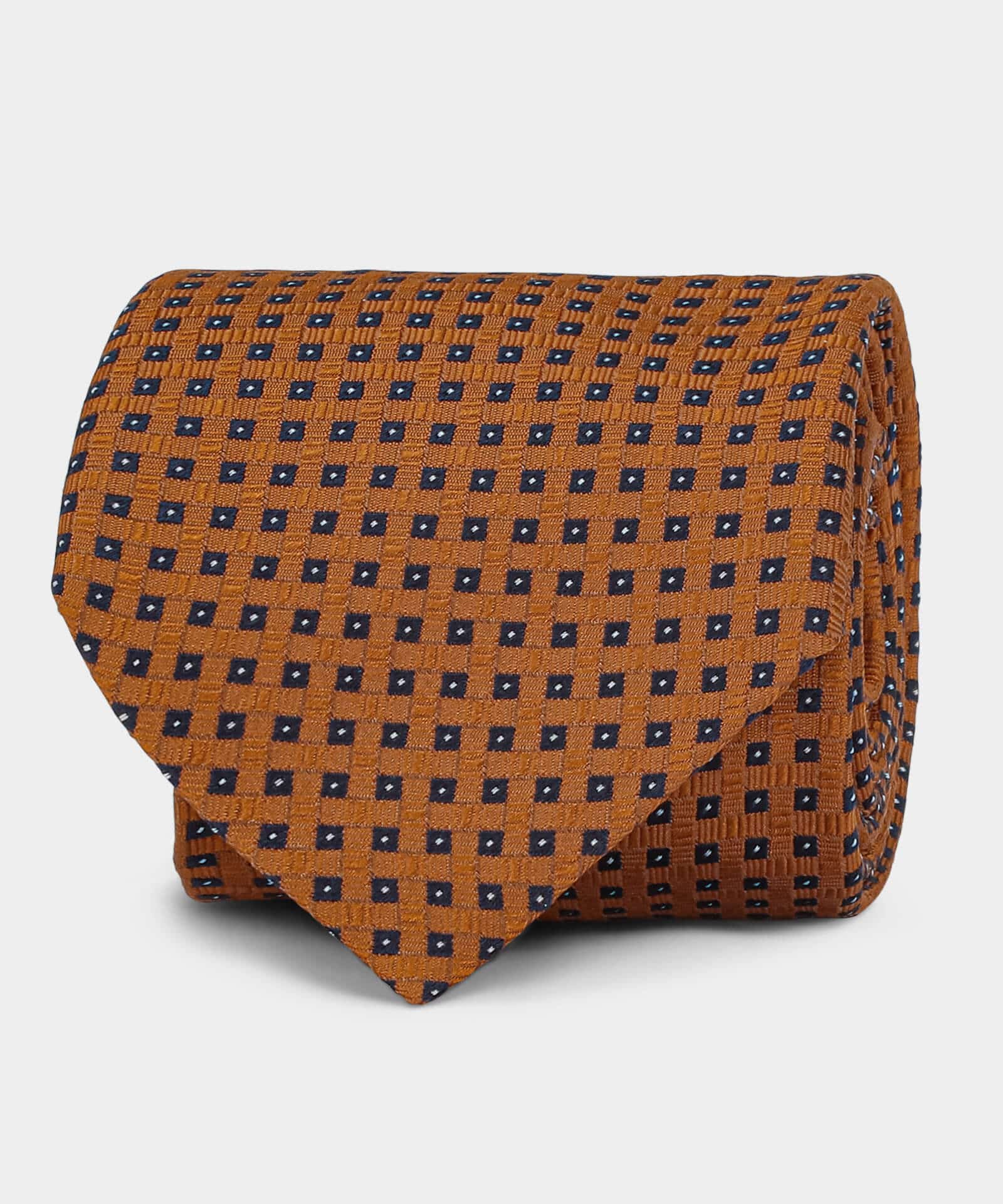 Cubes-Woven-Silk-Orange