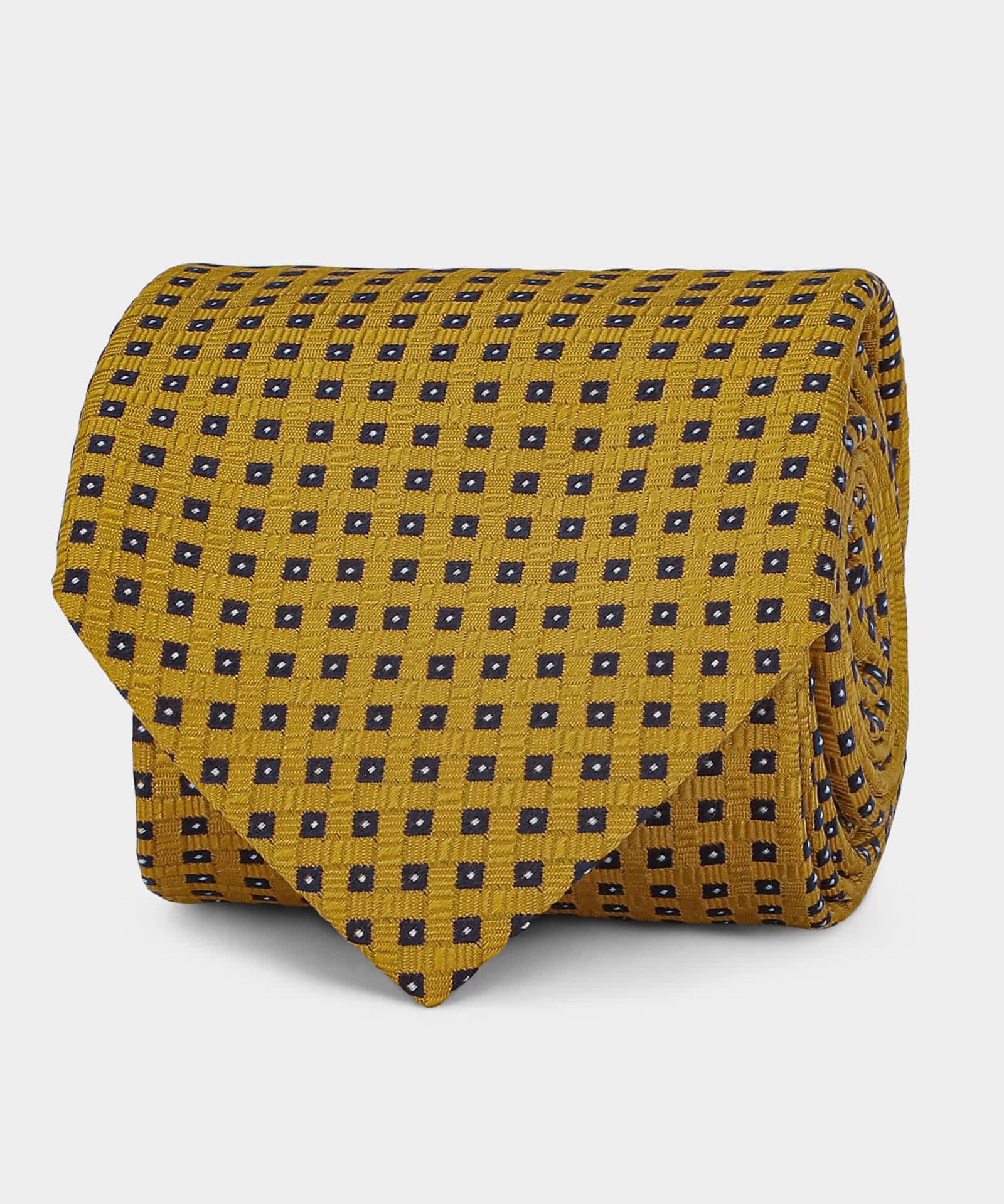 Cubes-Woven-Silk-Yellow