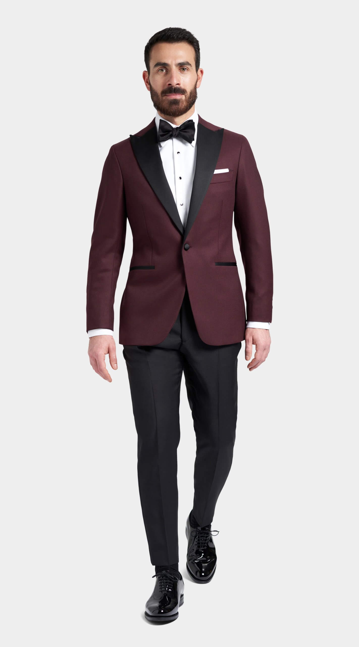 Burgundy Tuxedo Dinner Jacket | He Spoke Style