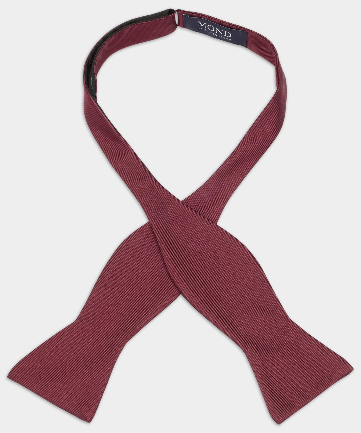 Silk twill bow tie burgundy - - mond