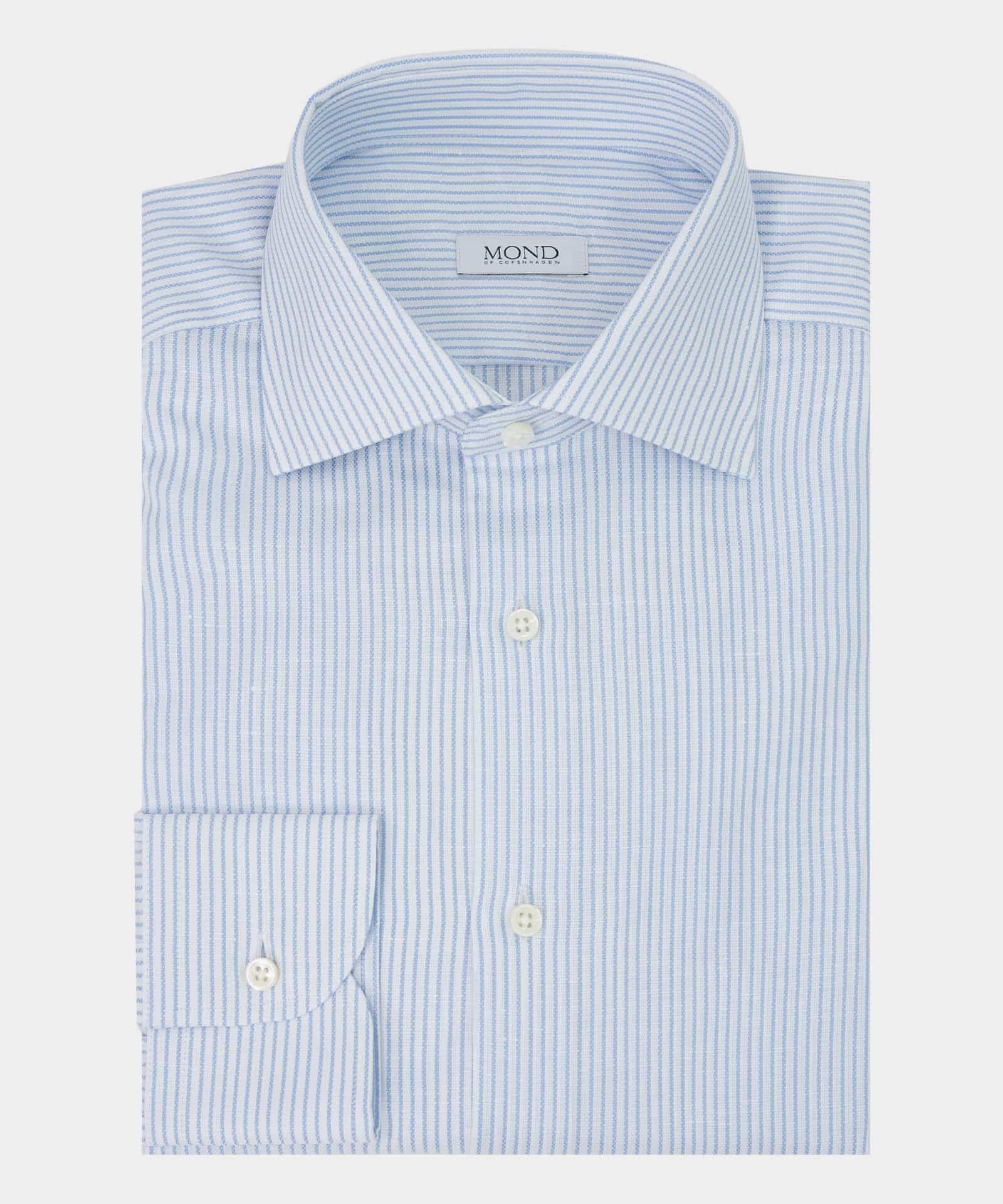 light blue striped cotton and line shirt