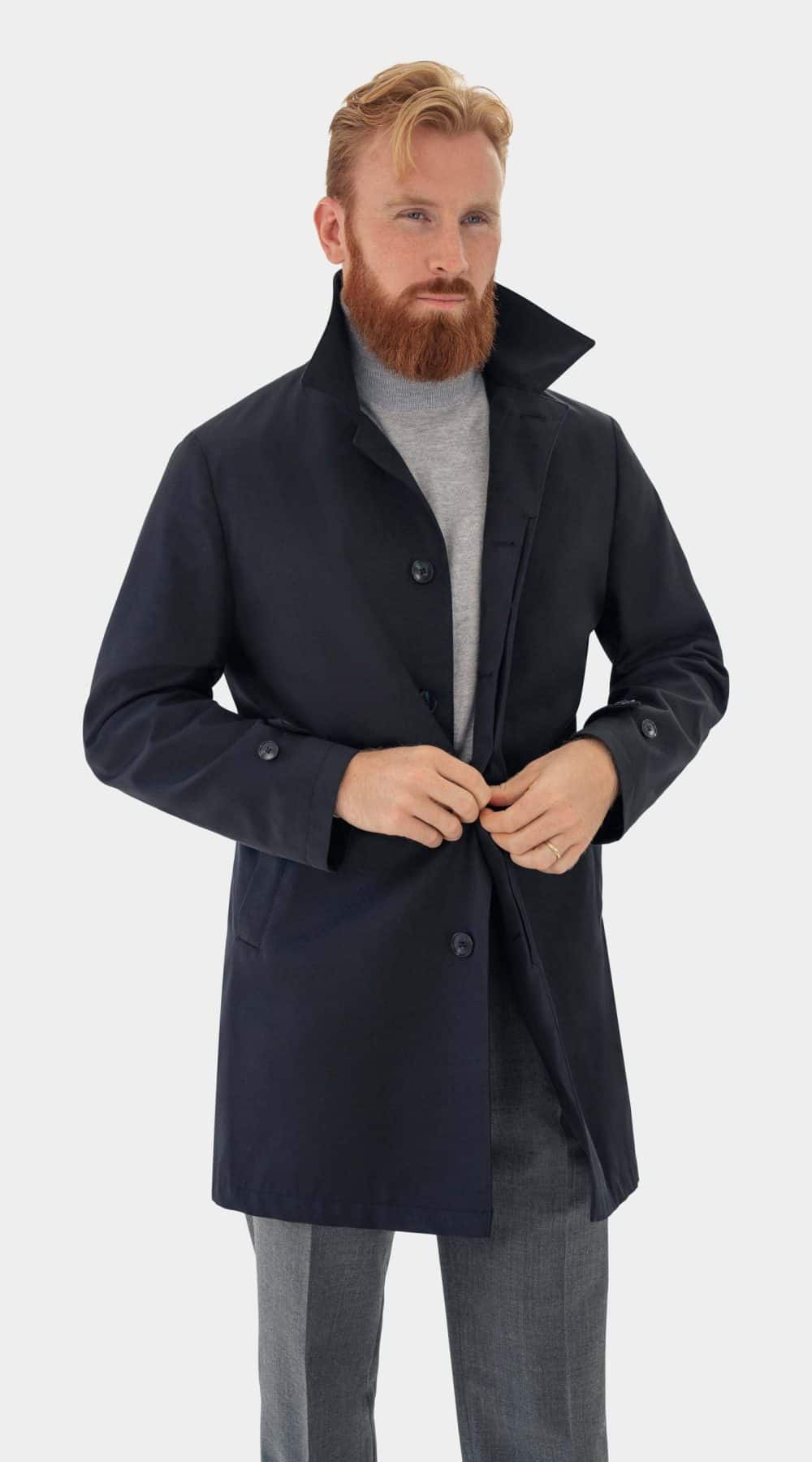 Milan Car Coat - Navy