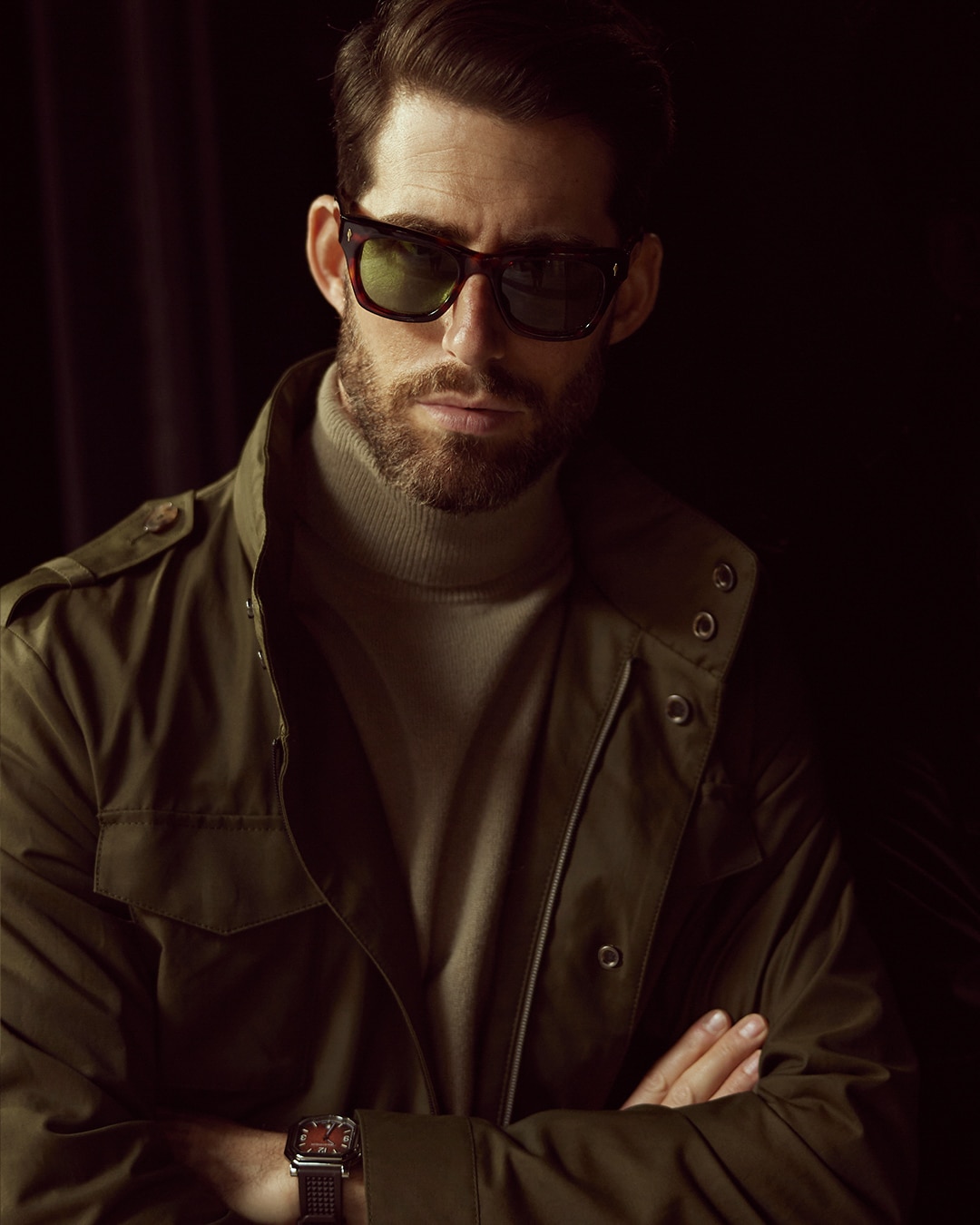 Carlos domord in mond olive rain repellent field jacket 4