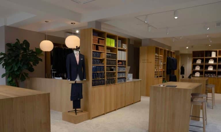 Mond's tailoring store in copenhagen, seen from inside