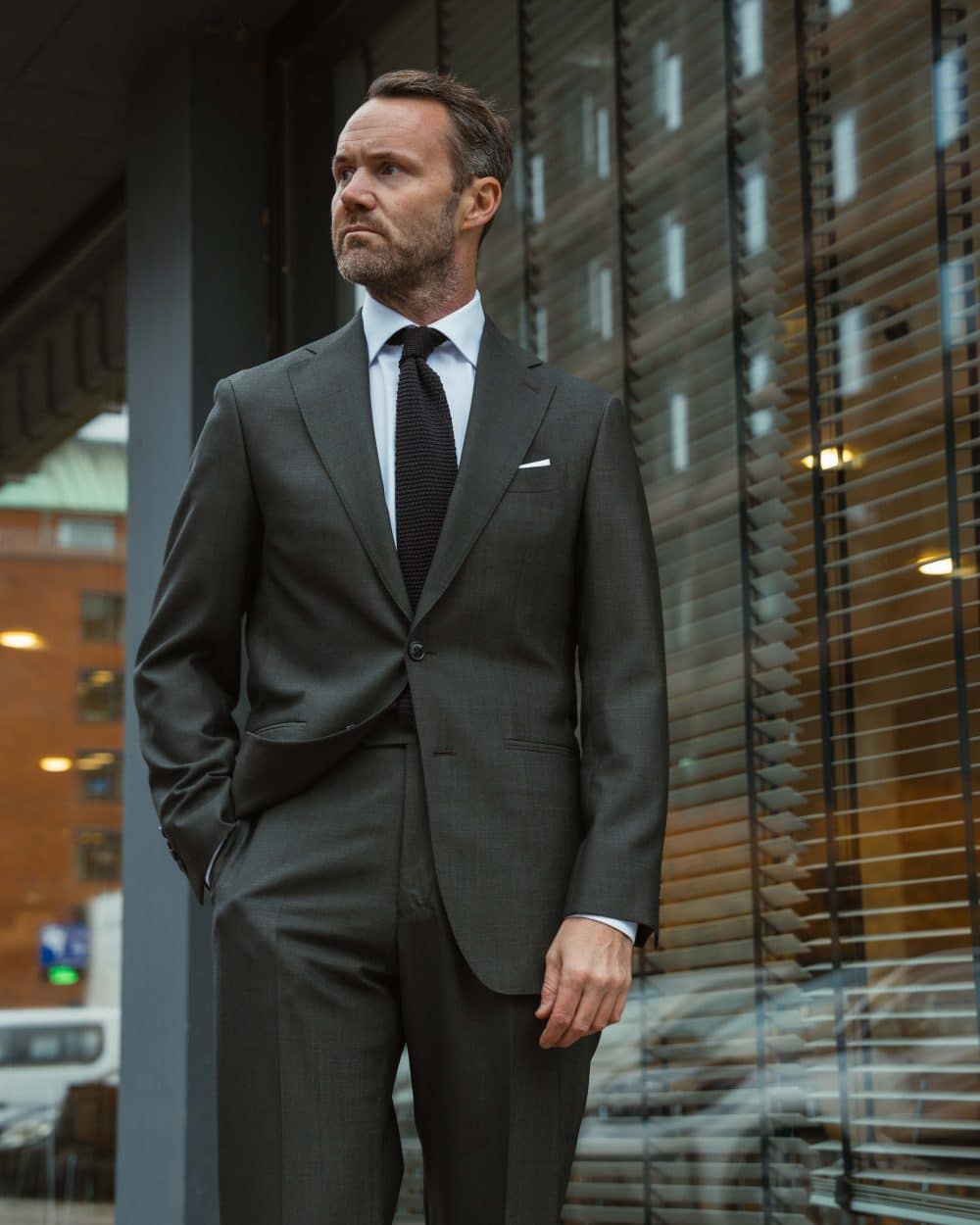 The green wedding suit