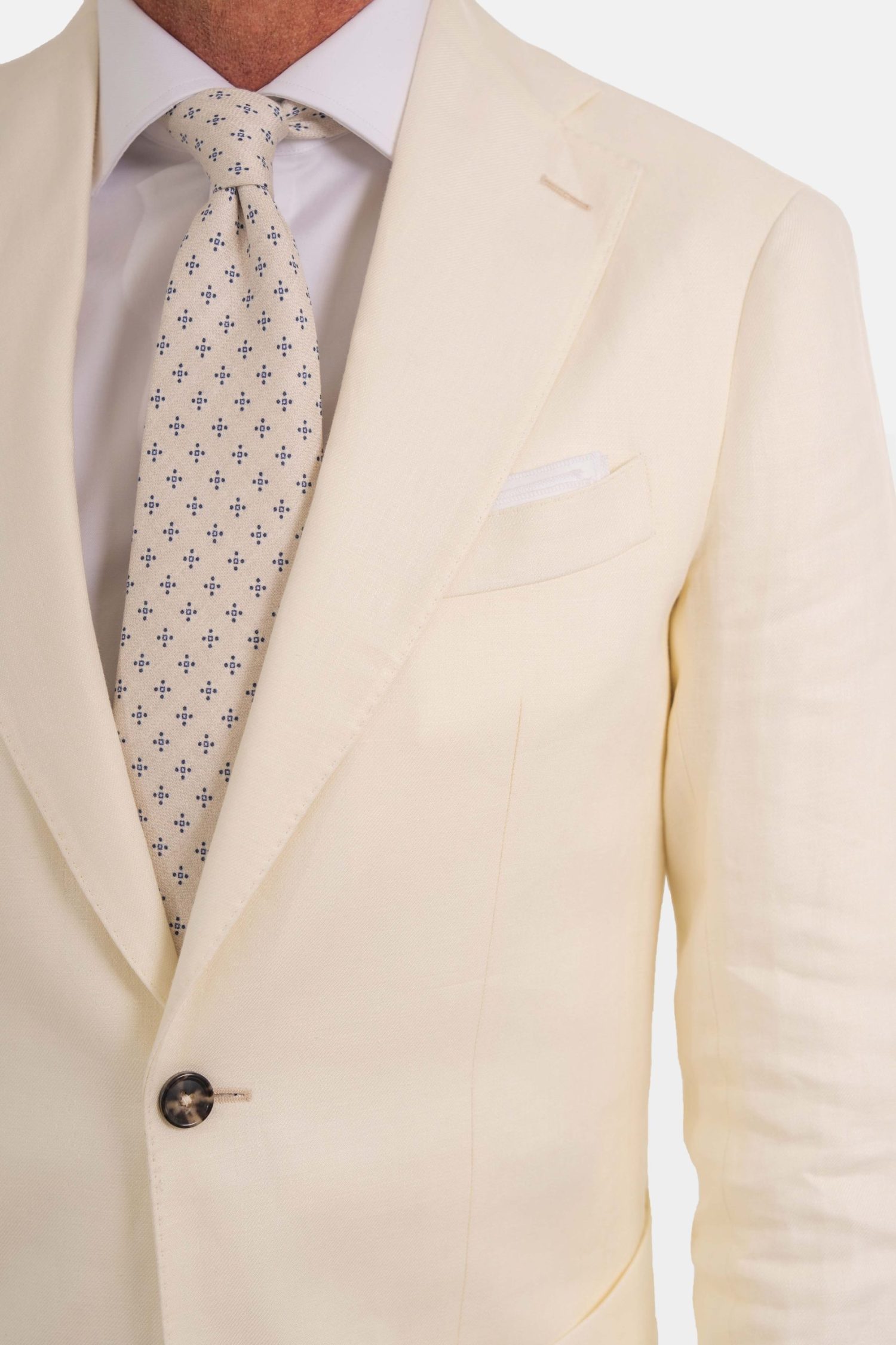 Ivory Linen Twill Suit