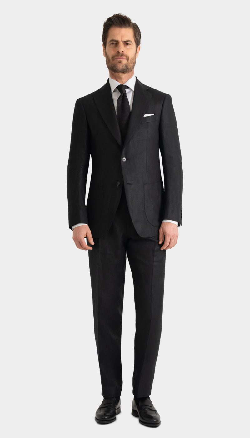 black irish linen suit, custom made by mond