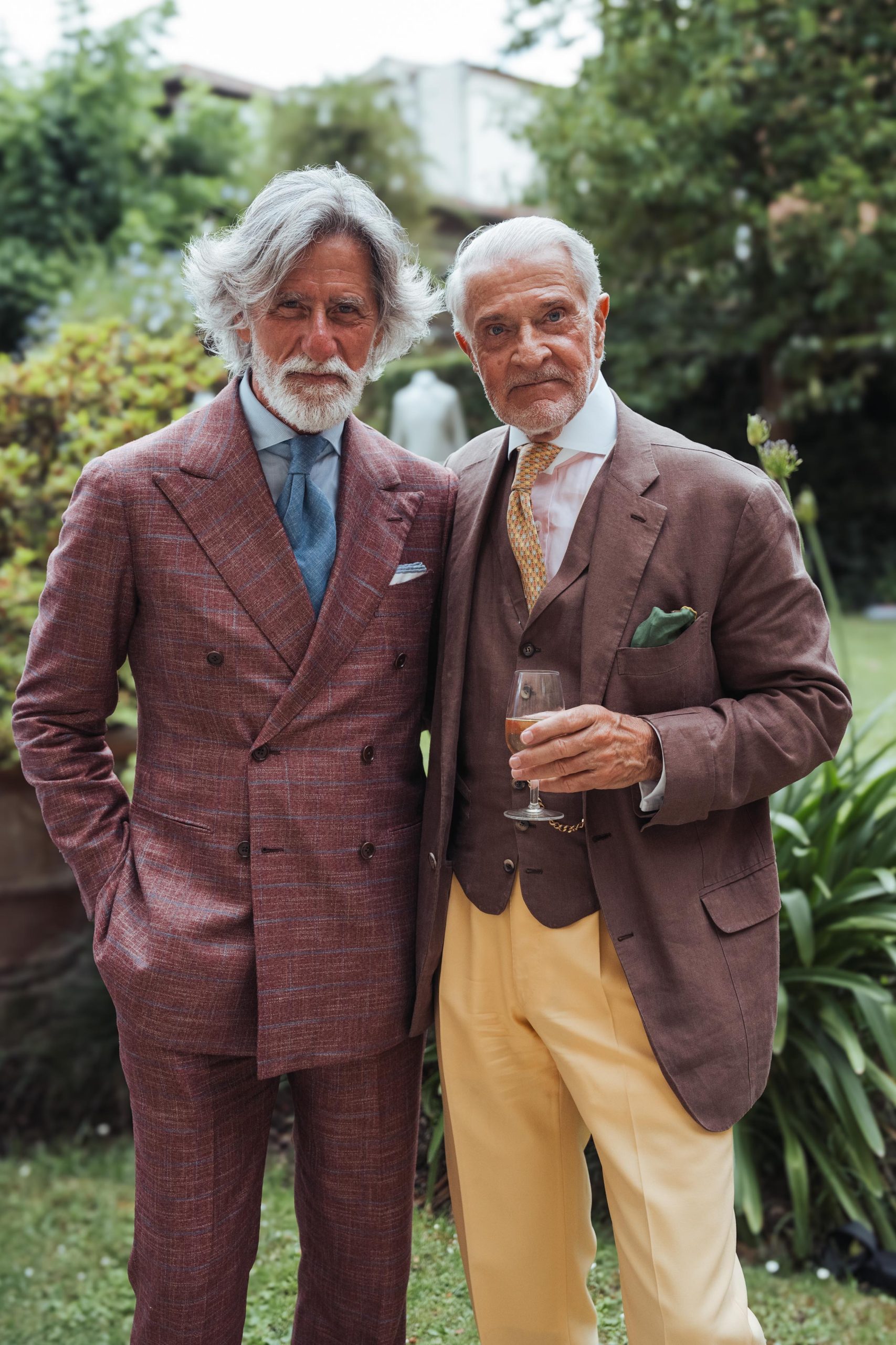 Franco Mazzetti and Henrik Hjerl at the Plaza Uomo party during Pitti Uomo 106