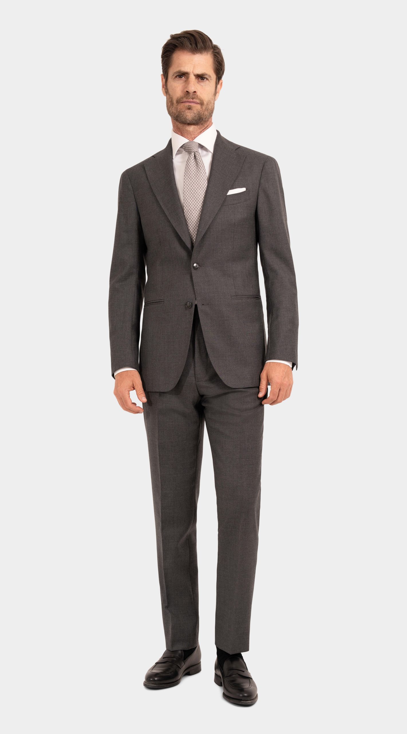 Grey Superior Wool Suit by Mond