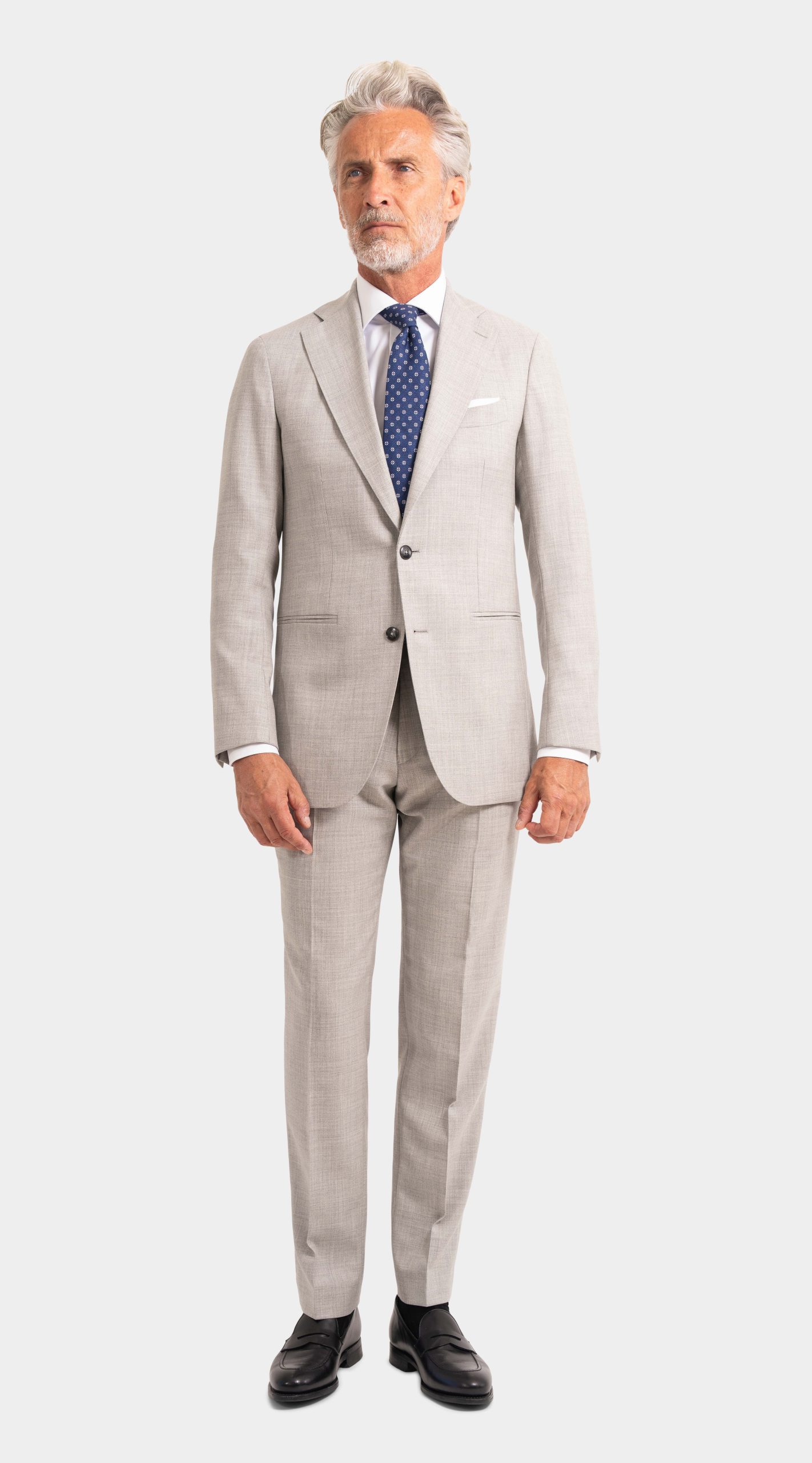 Light Grey Superior Wool Suit by Mond