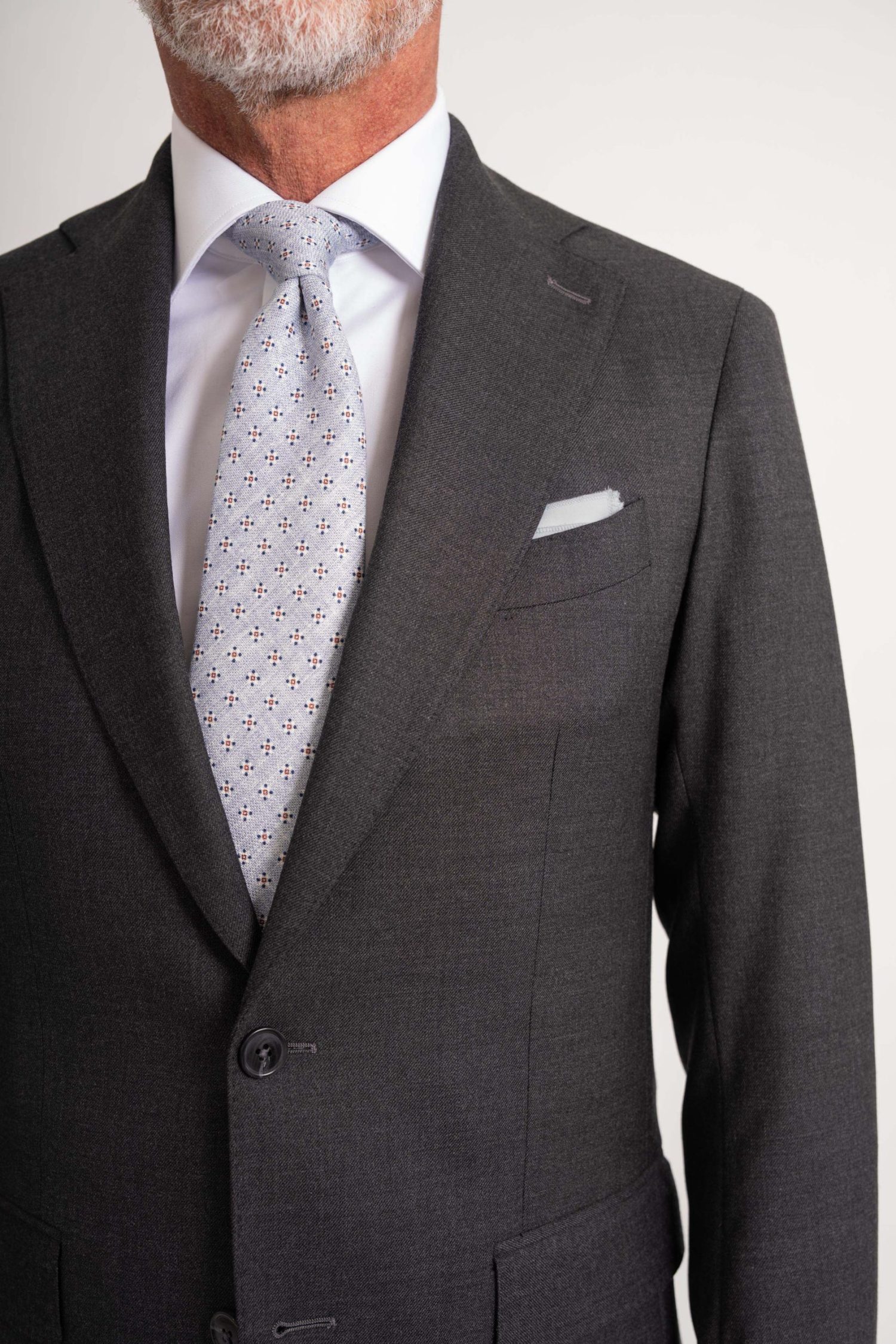 Mond Custom Made Charcoal Superior Wool Suit Fabric