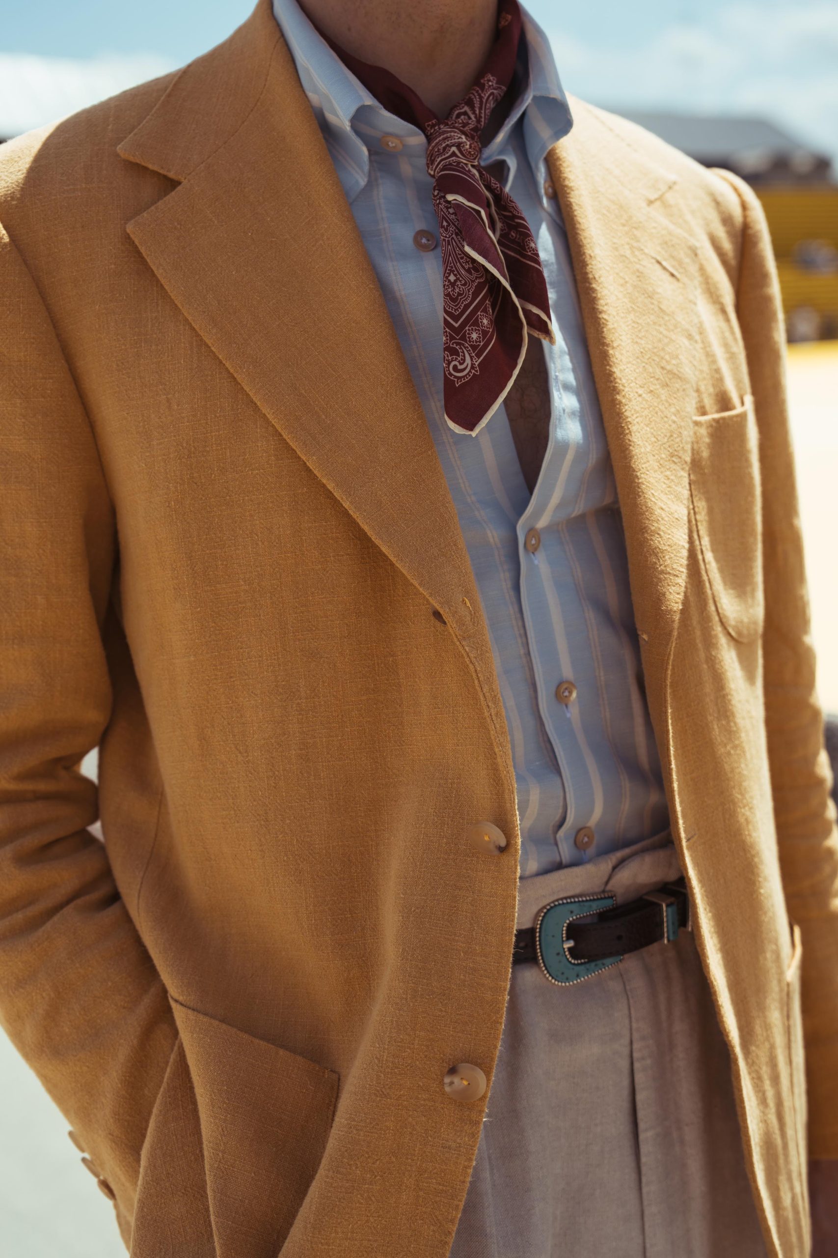 erik mannby at pitti umo 106 in a mustard yellow jacket, mond style report