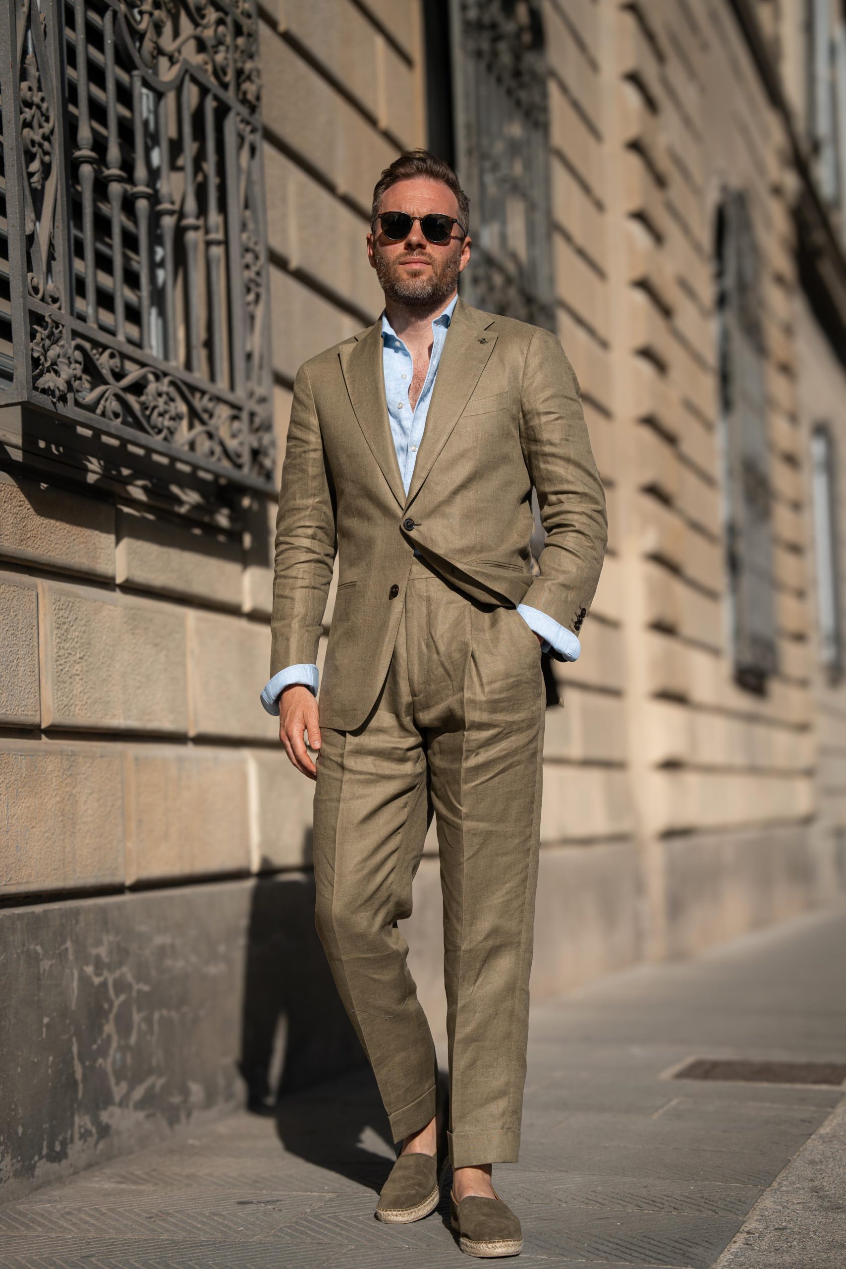 khaki suits trend at pitti uomo, made by mond