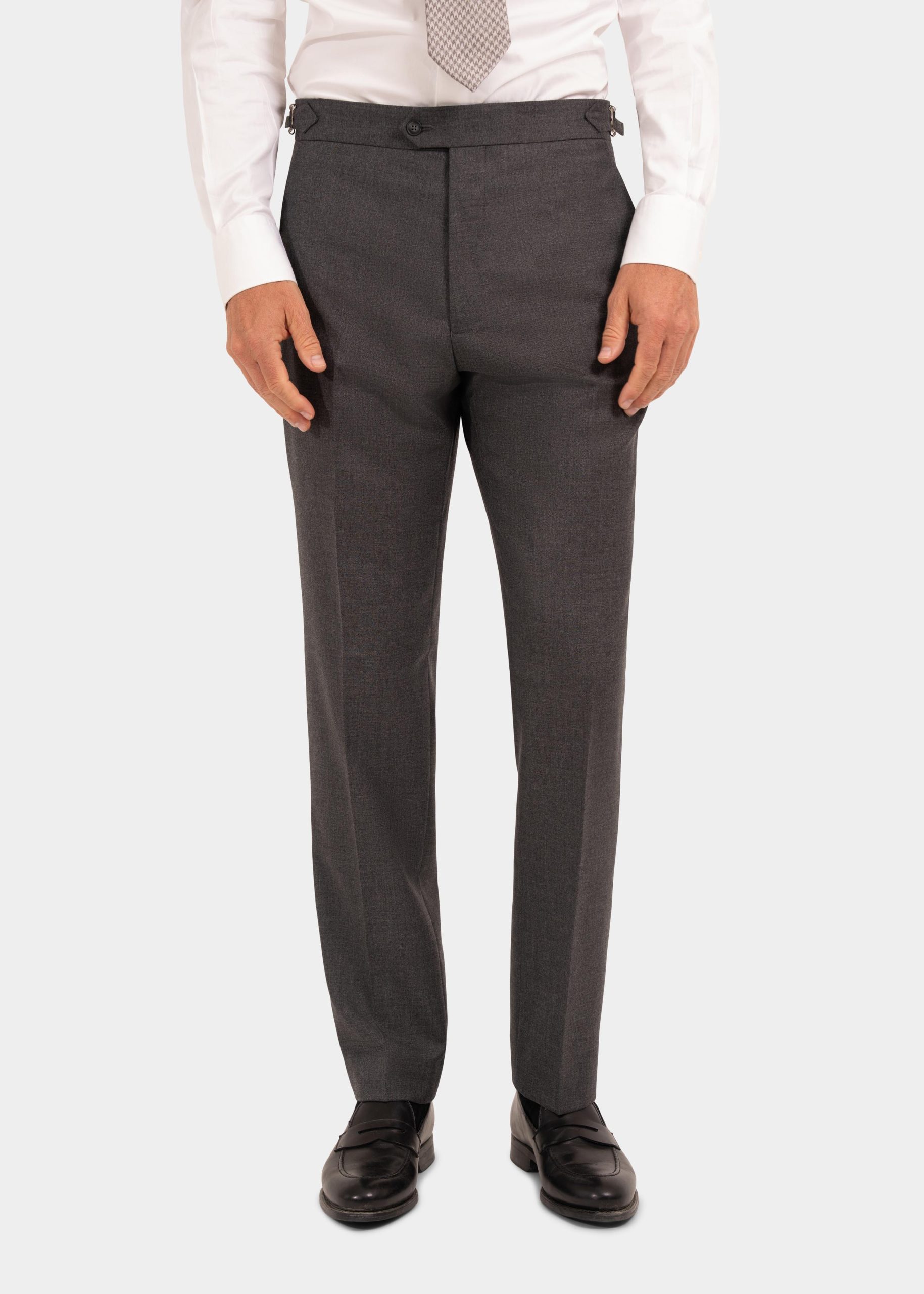 Grey Superior Wool Suit Trousers