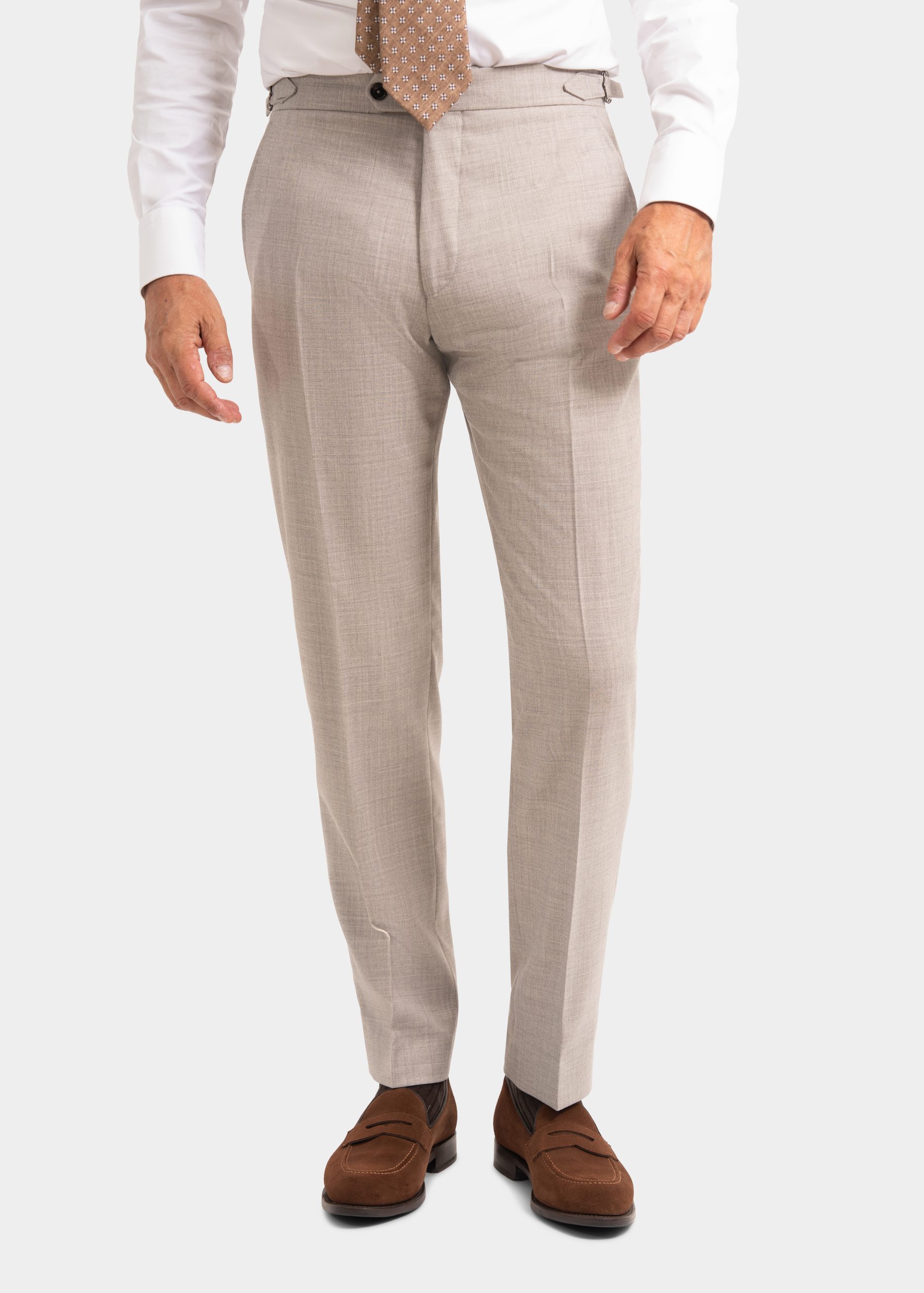 Sand Melange Superior Wool Trousers new