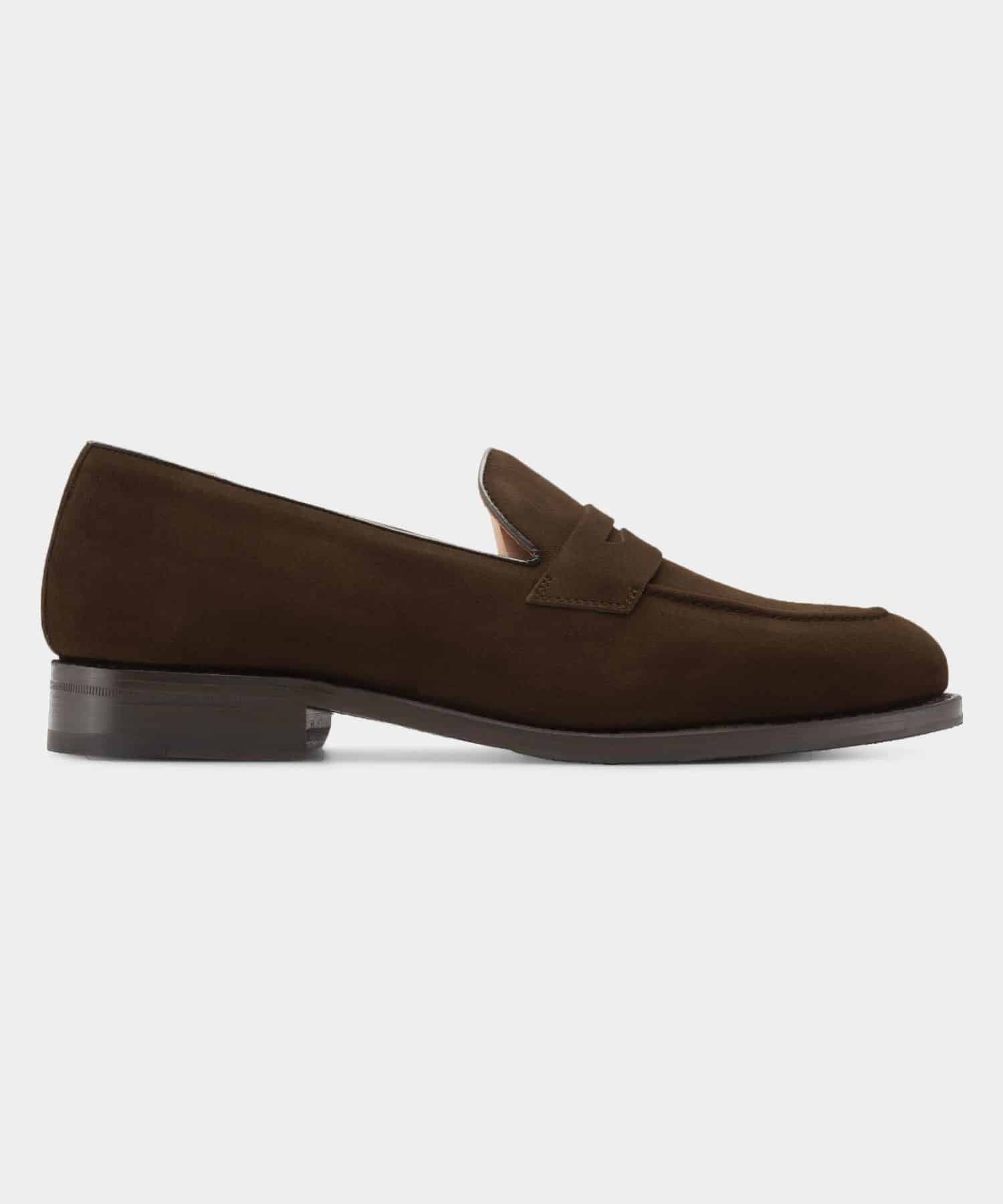Dark brown suede loafers mond - - mond