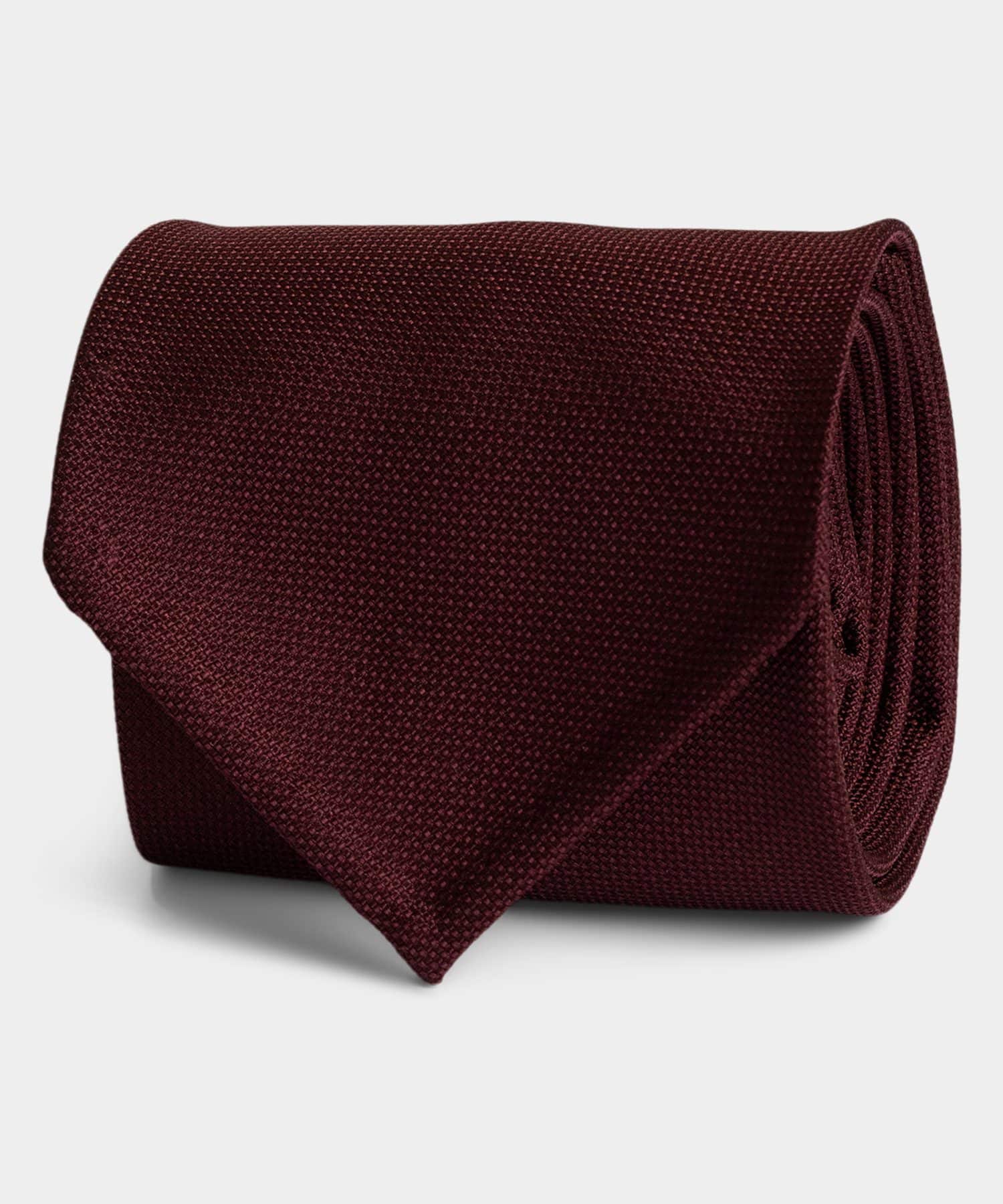 Burgundy garza fina grenadine tie - untipped