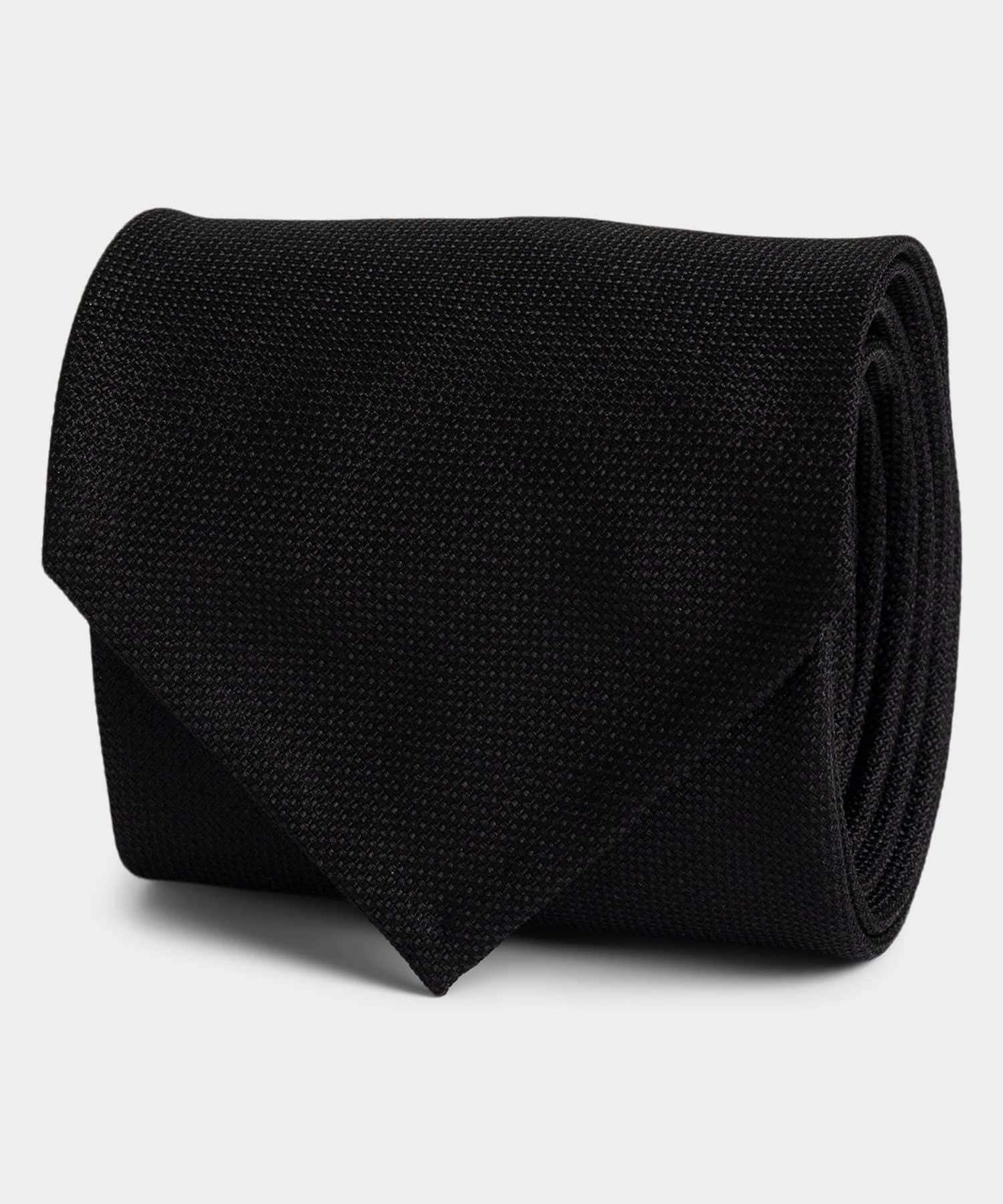 Black garza fina grenadine tie - untipped
