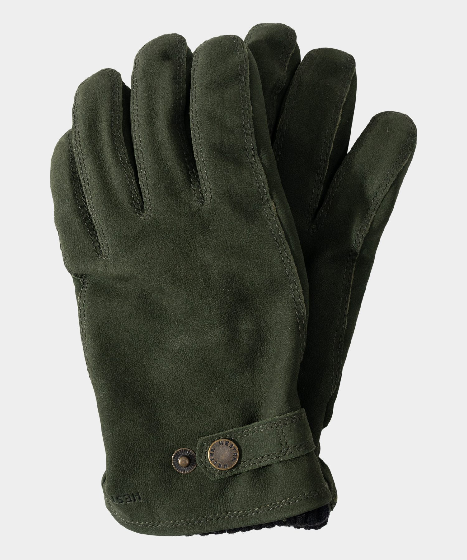 Hestra Bergvik - Bottle Green Leather Glove