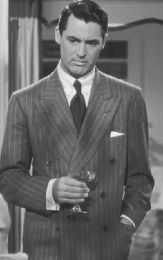 Double breasted suit worn by Cary Grant