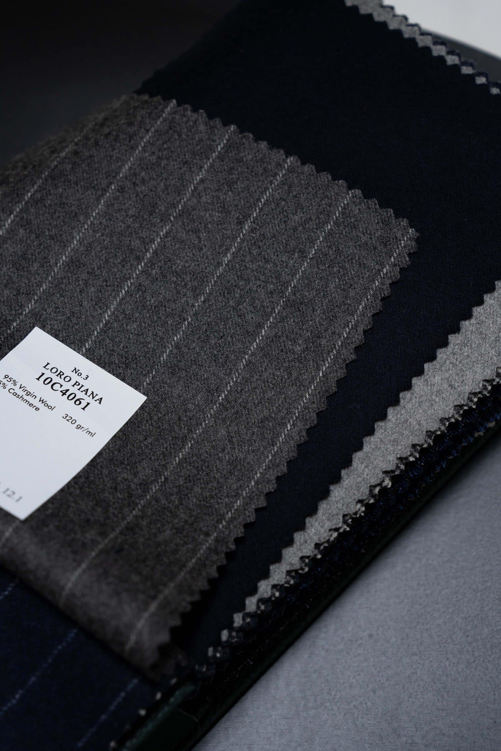 Fabric by loro piana giorgio giangiulio wearing a custom mond chalkstripe grey suit