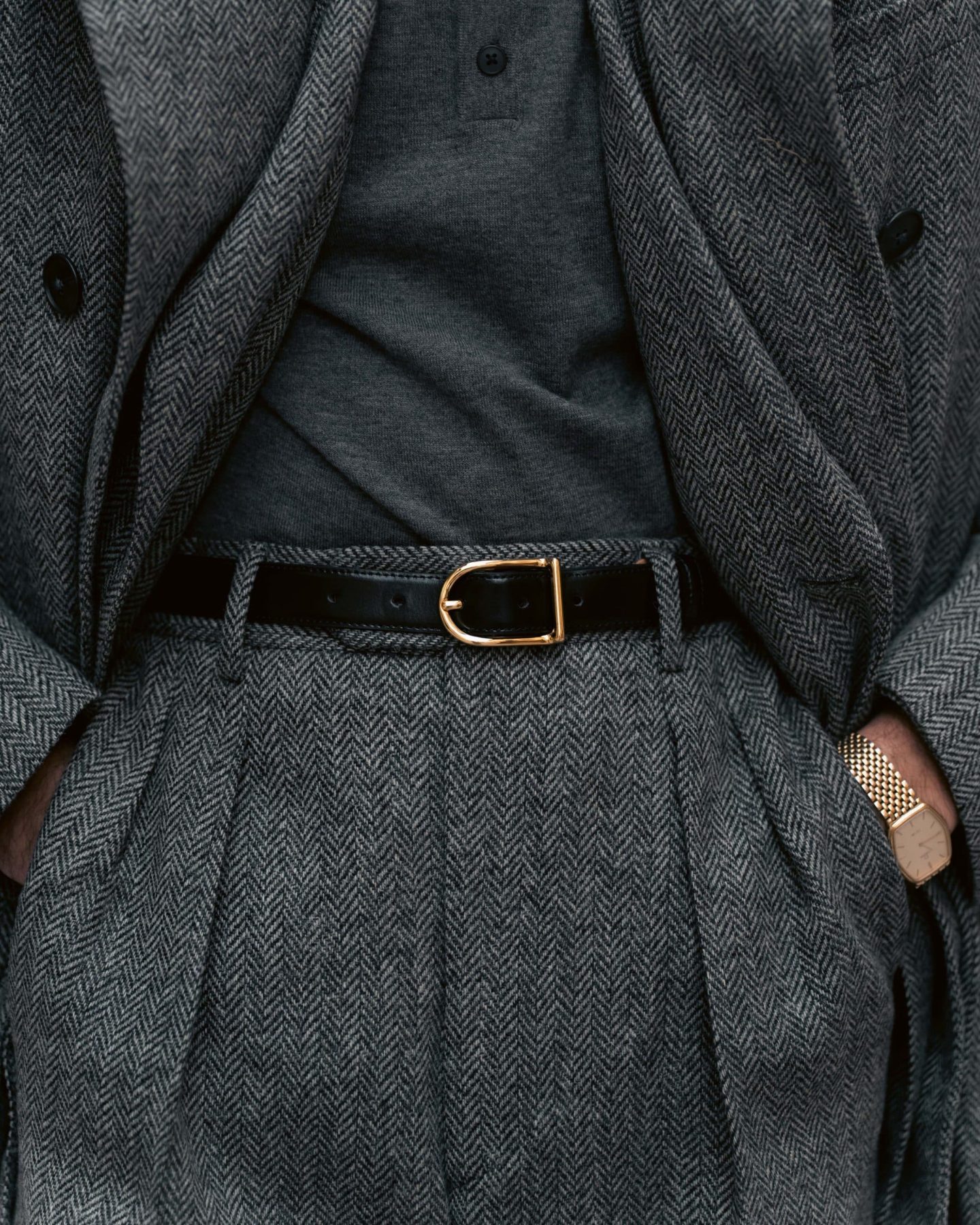 Carlos domord at pitti uomo 107 in a custom made charcoal herringbone suit by mond