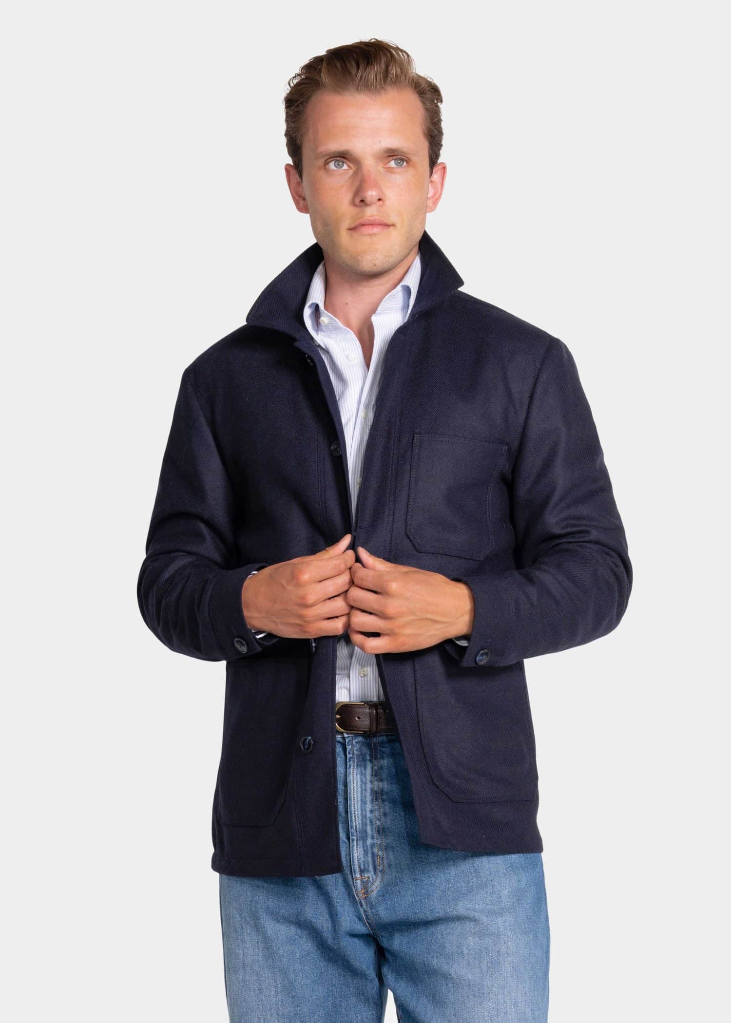 1 mond custom made navy workwear jacket