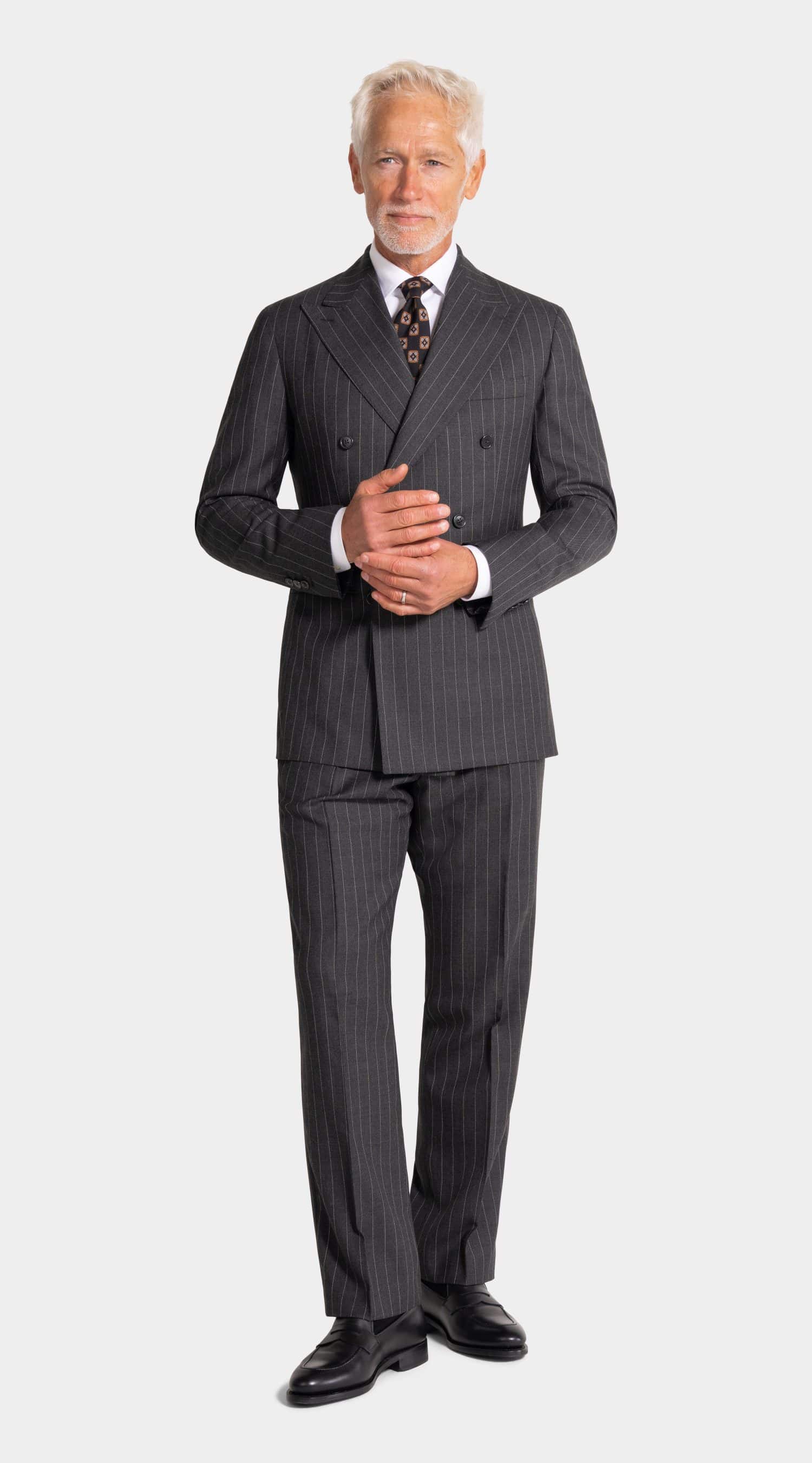 Mond dark grey pinstripe superior wool suit 1 - - mond