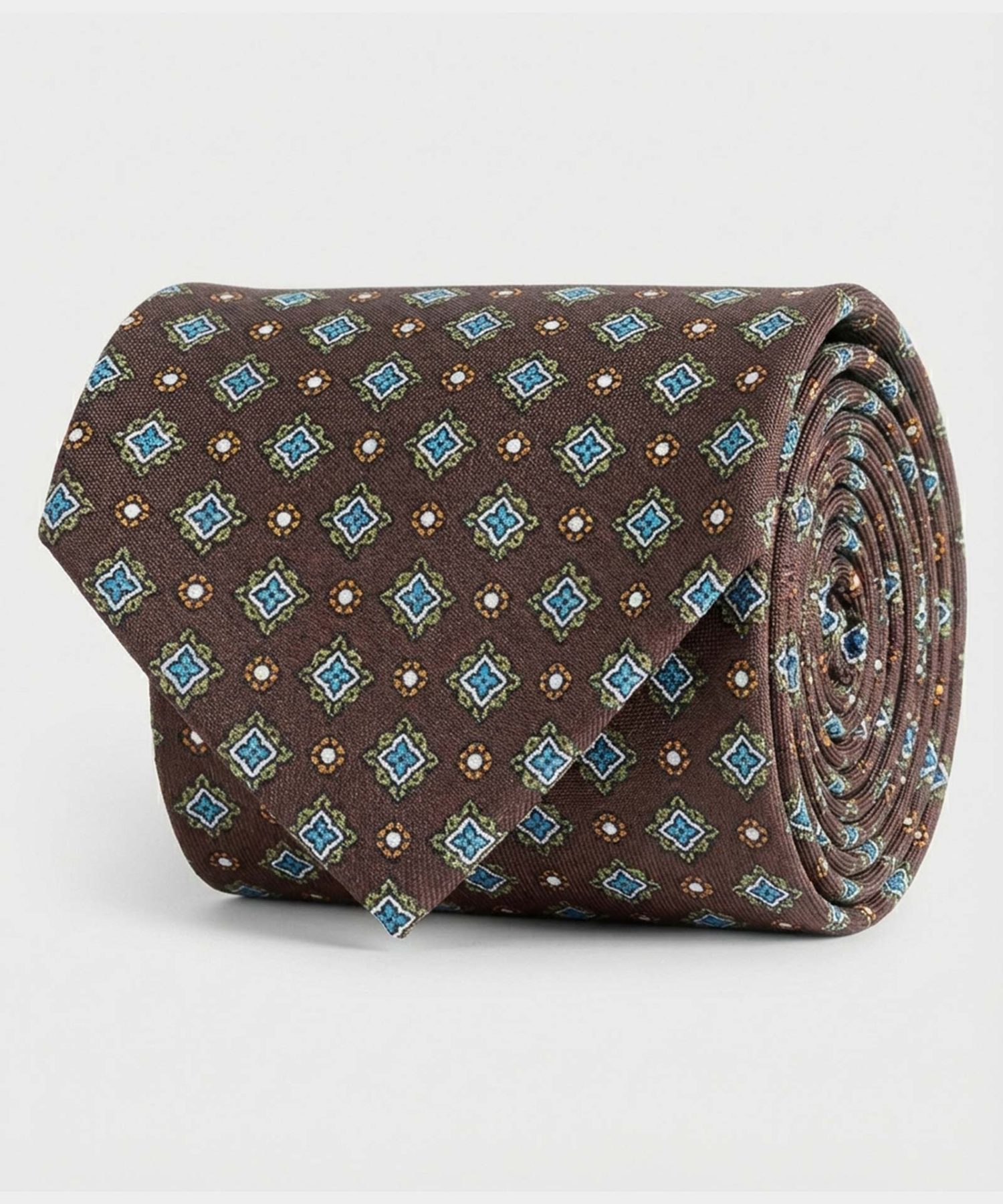 Marron madder ancient silk tie - - mond