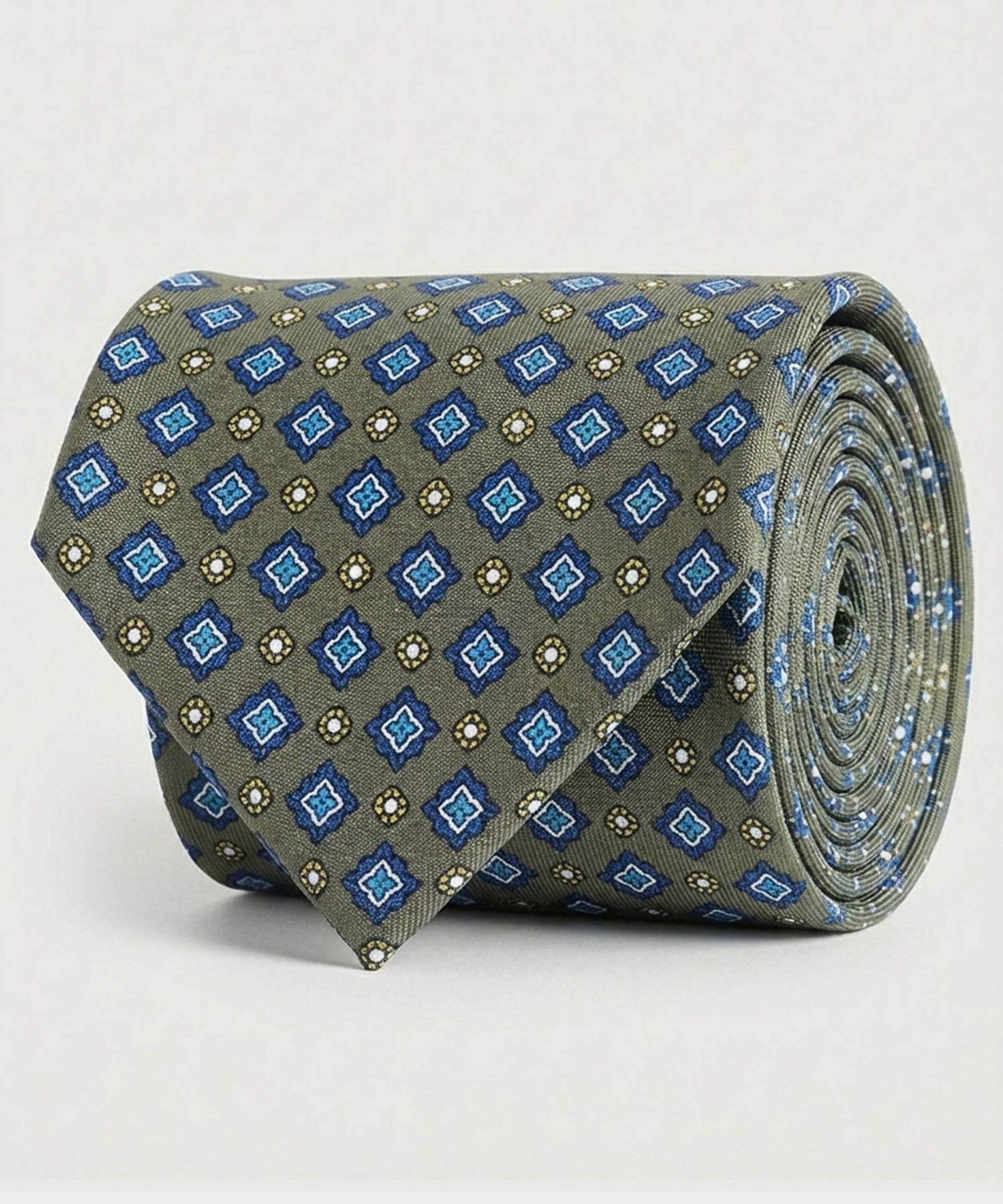 Vert madder ancient silk tie - - mond