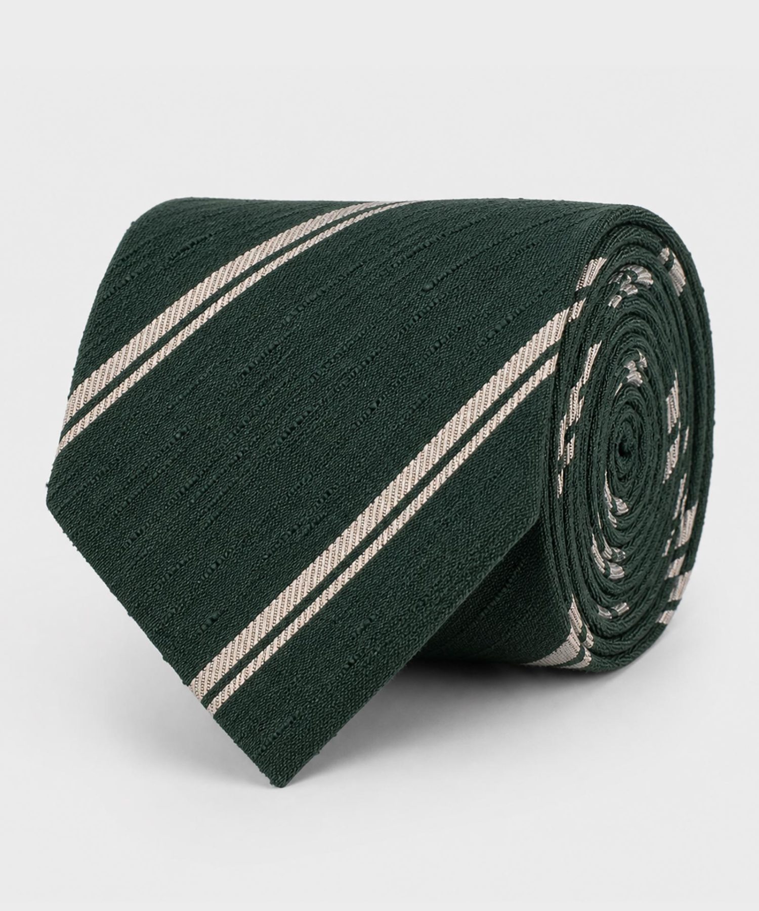 Mond greenwhite shantung untipped silk tie - - mond
