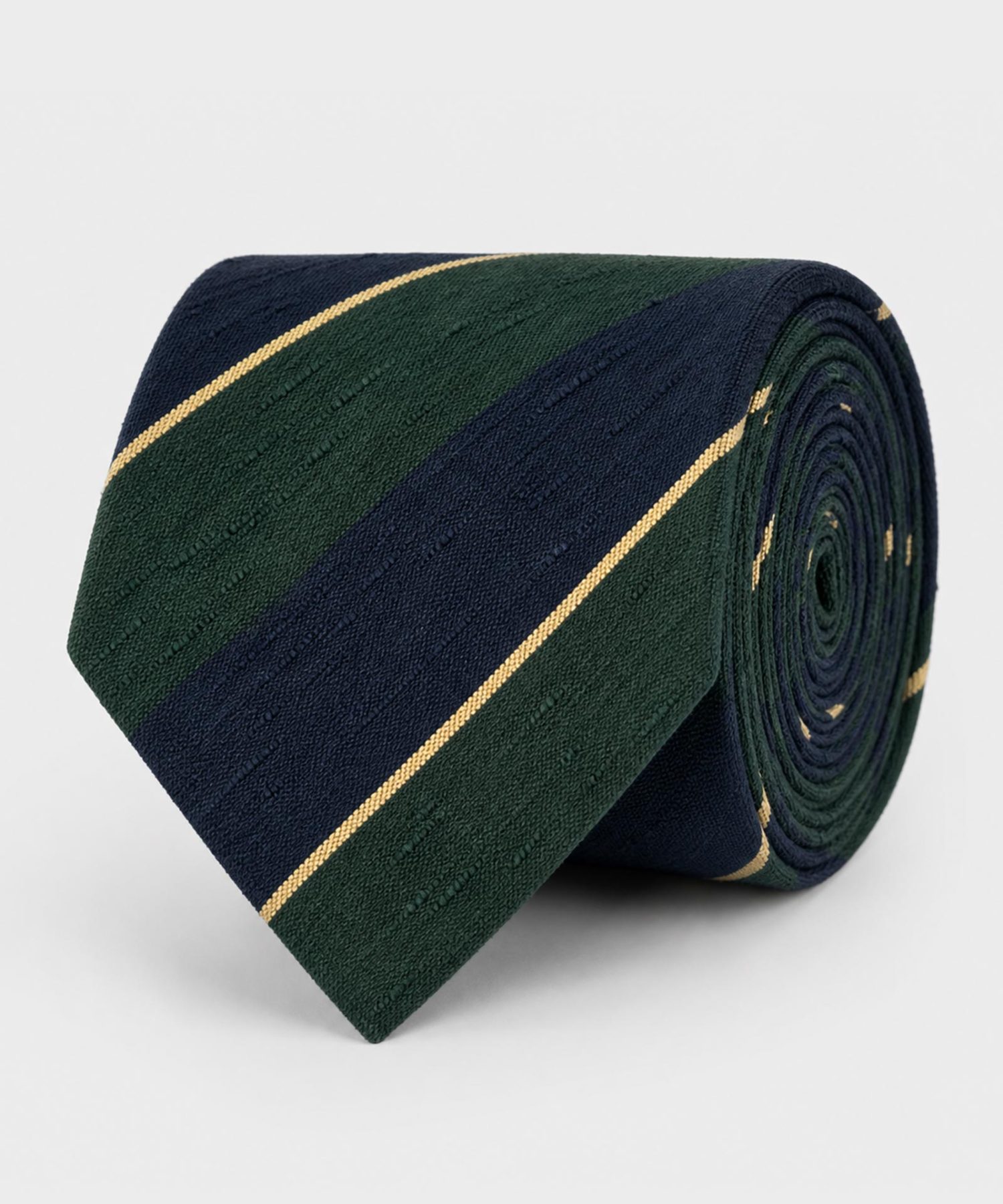 Mond navygreen shantung untipped silk tie - - mond