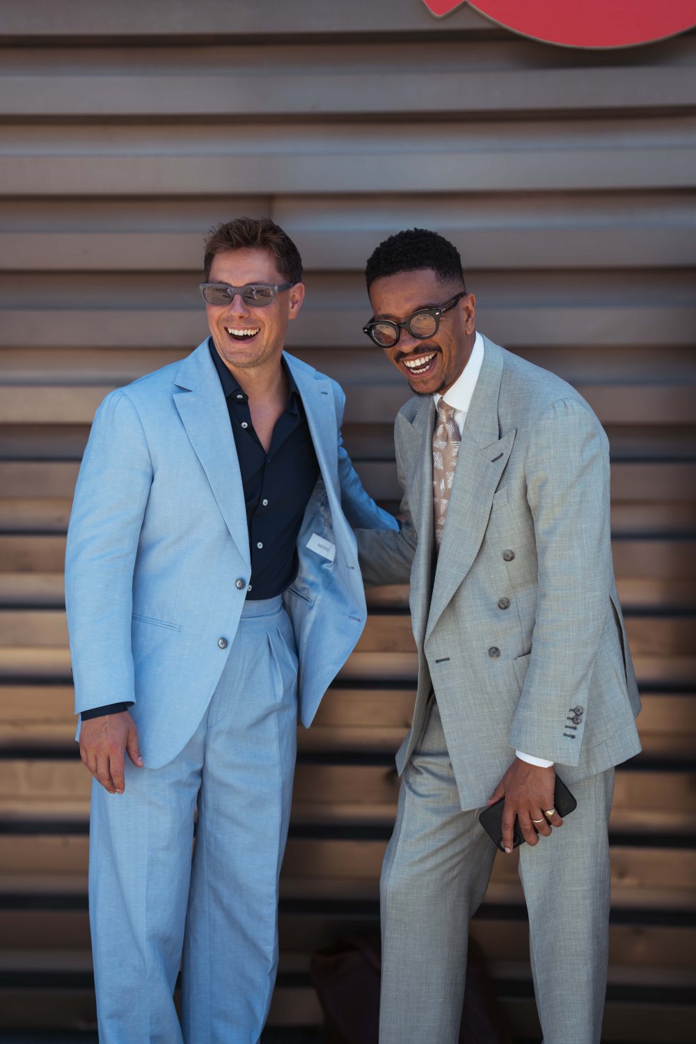 Ontario armstrong spotted wearing a mond suit at pitti uomo 110 style shot by mond.
