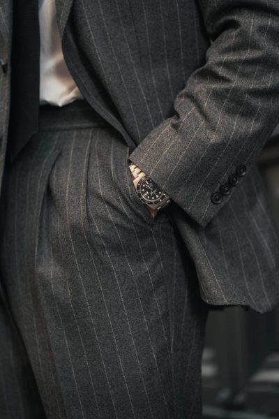 Giorgio-giangiulio-in-a-custom-made-mond-chalkstripe-grey-suit