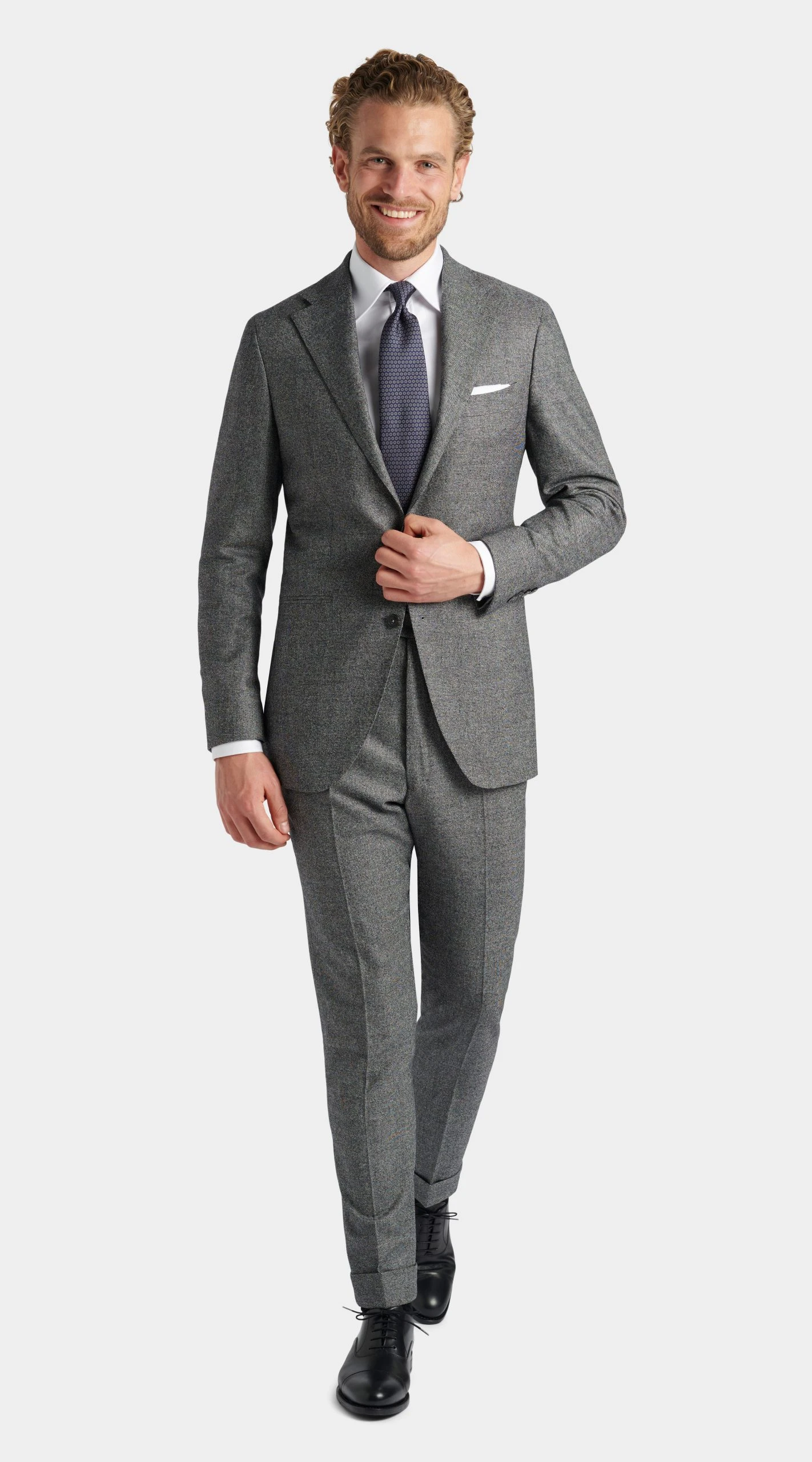 Light Grey Saxony Custom tailored suit