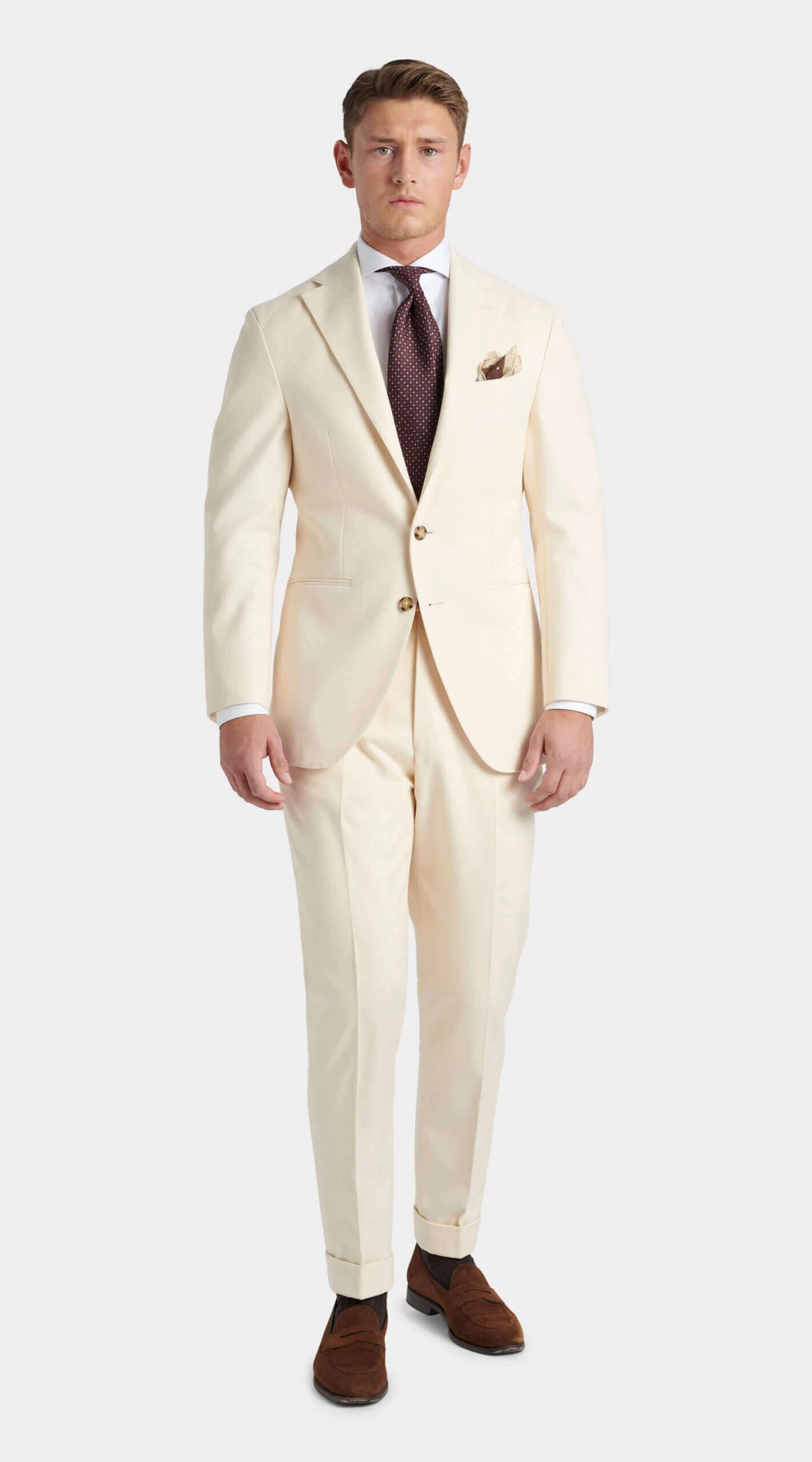 Cream Herringbone suit / cremefarvede herringbone jakkesæt / cremefarbene Herringbone-Anzug / Kremfarget herringbone-dress