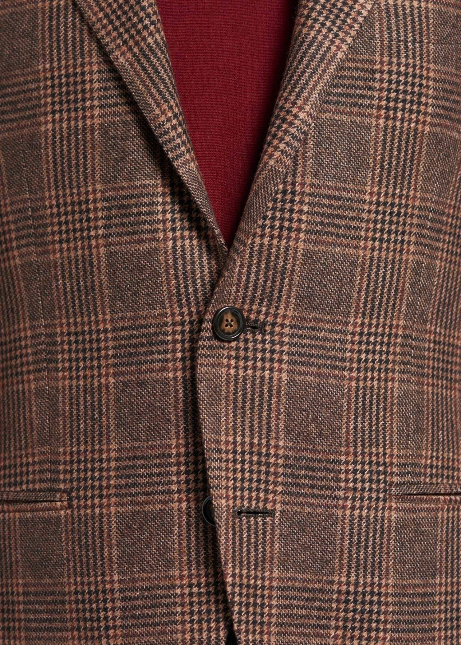 Brown-Glen-Plaid-Jacketing-Mond-Custom-Jacket-Details-Close-up