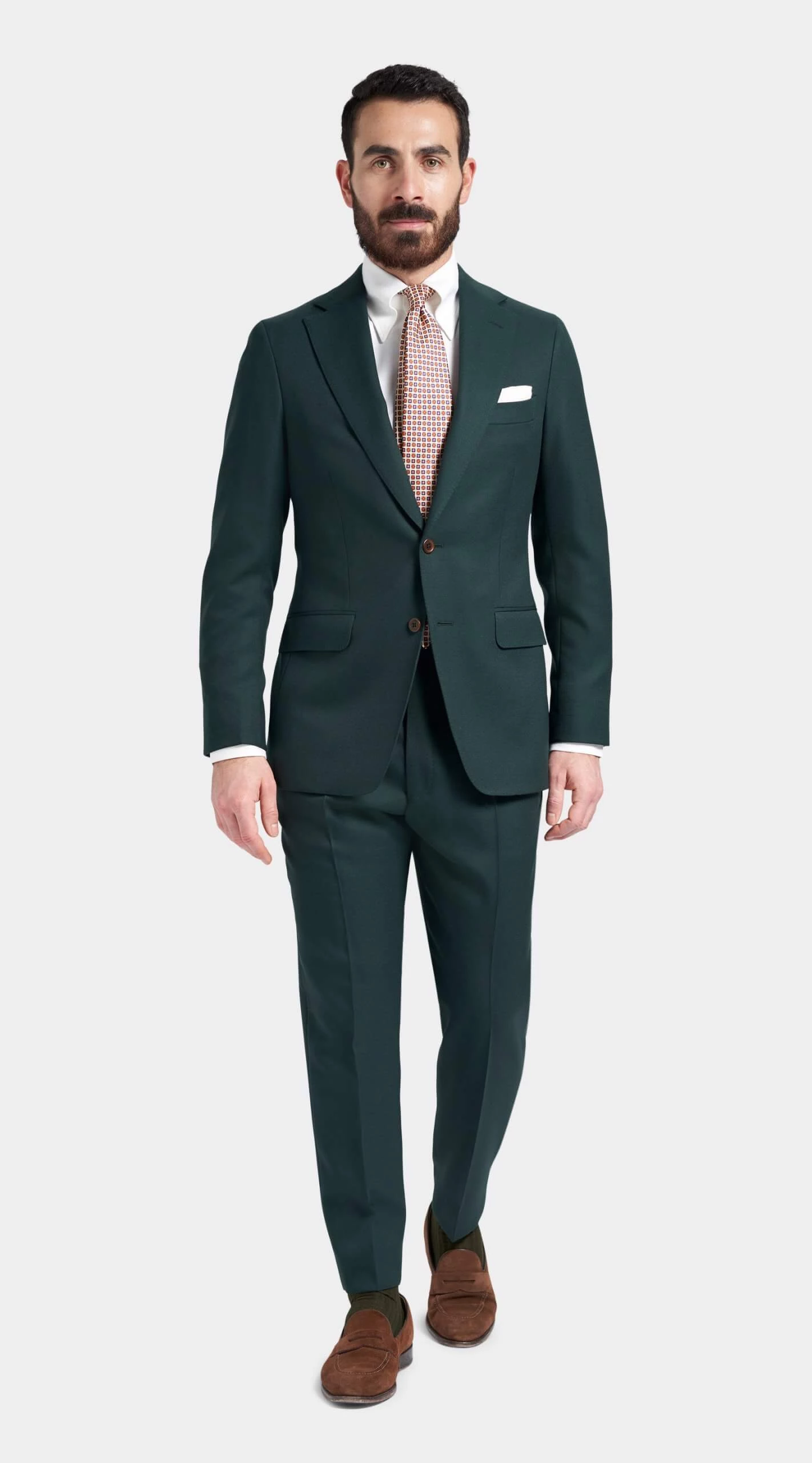 Green barathea Custom Suit