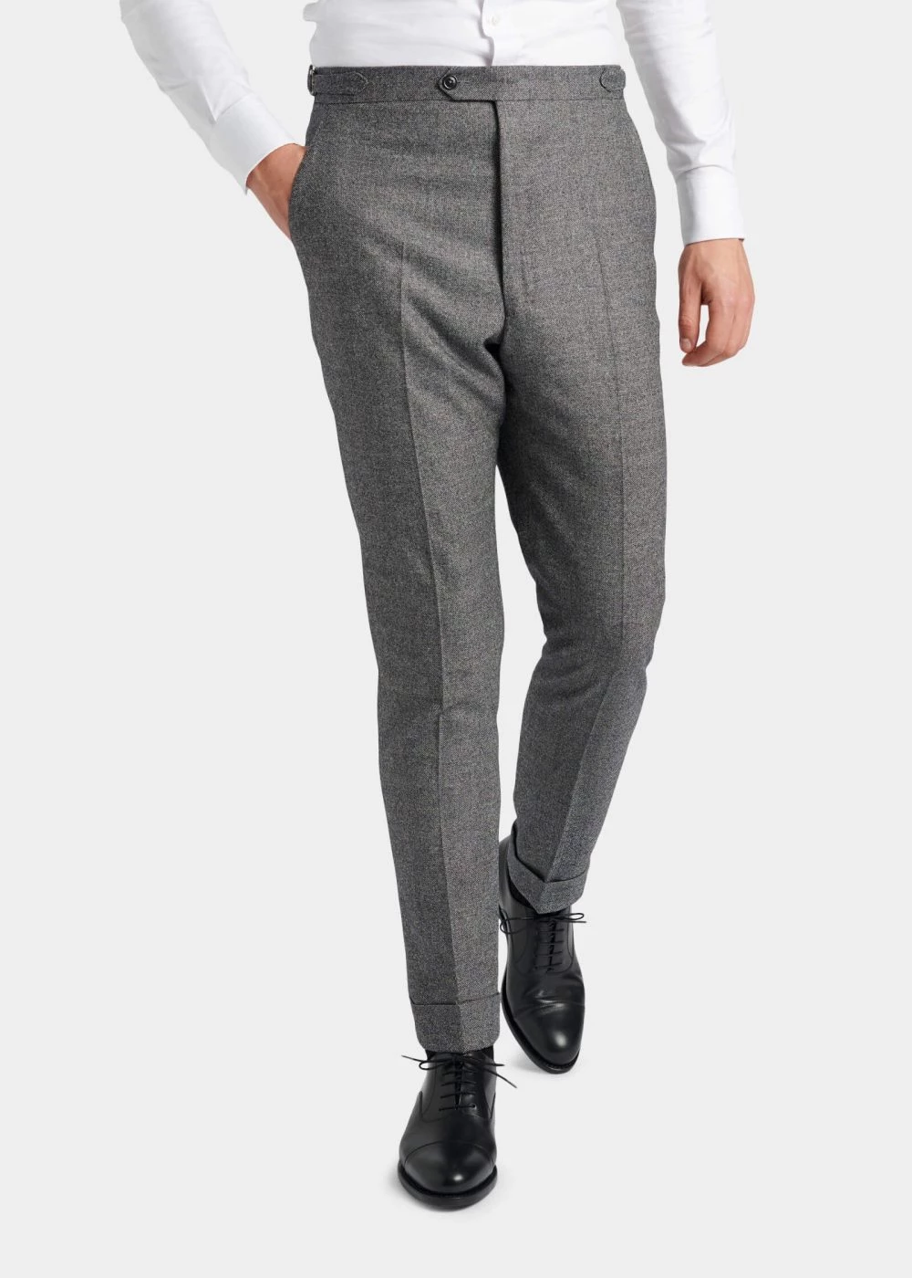 Custom Grey Saxony Trousers
