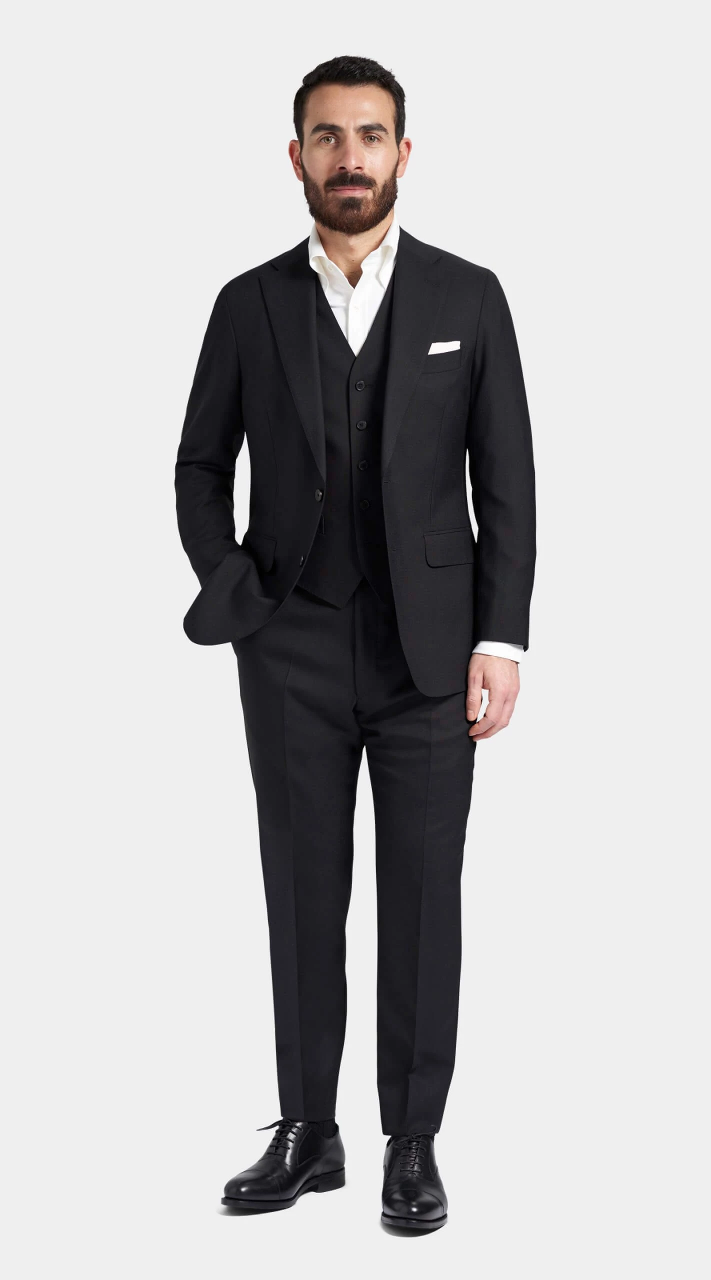 black custom suit / sort skreddersyede jakkesæt / schwarzer Maßanzug Anzug / sort svart skreddersydd dress