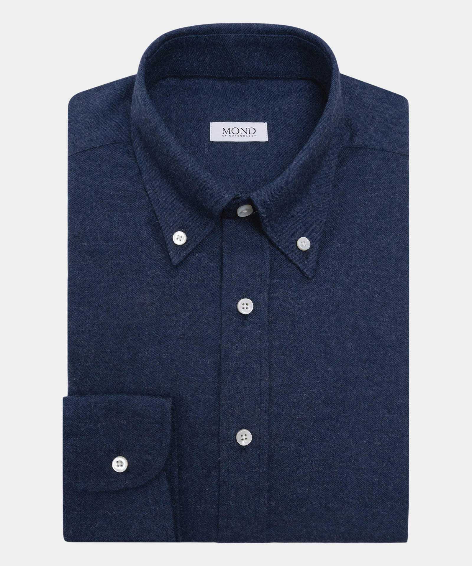 Navy shirt made of cotton and cashmere mix, custom made by mond of copenhagen
