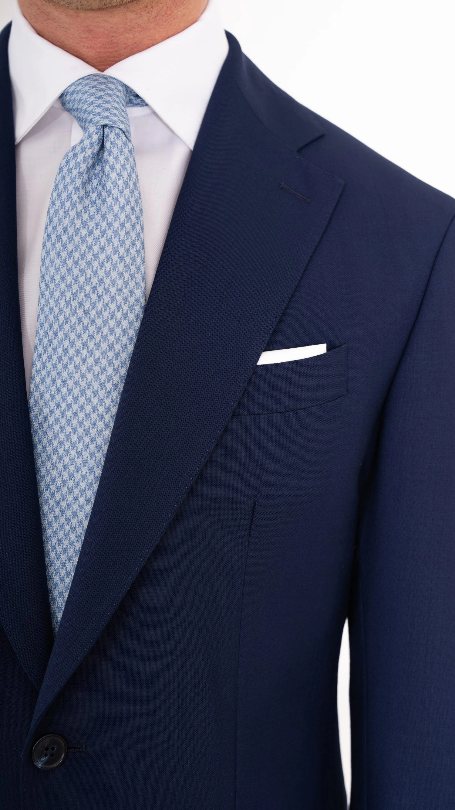 blue twistair suit custom made by mond details