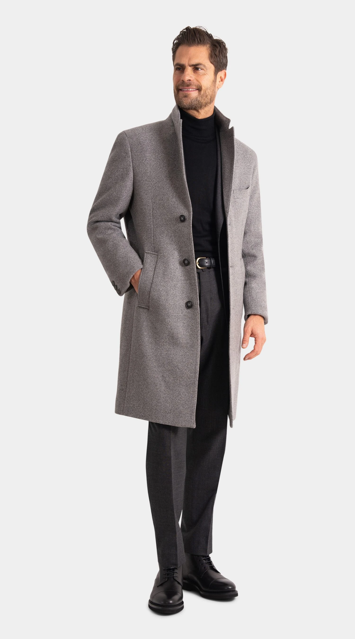 Light Grey Wool and Cashmere Overcoat by mond of copenhagen