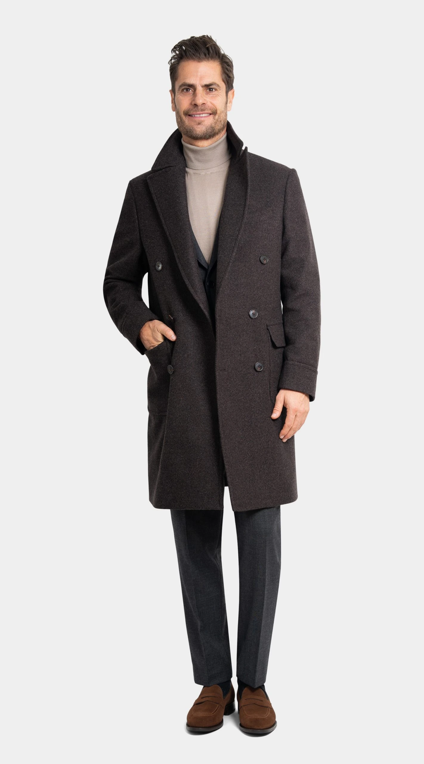 custom made coat for men, wool and cashmere
