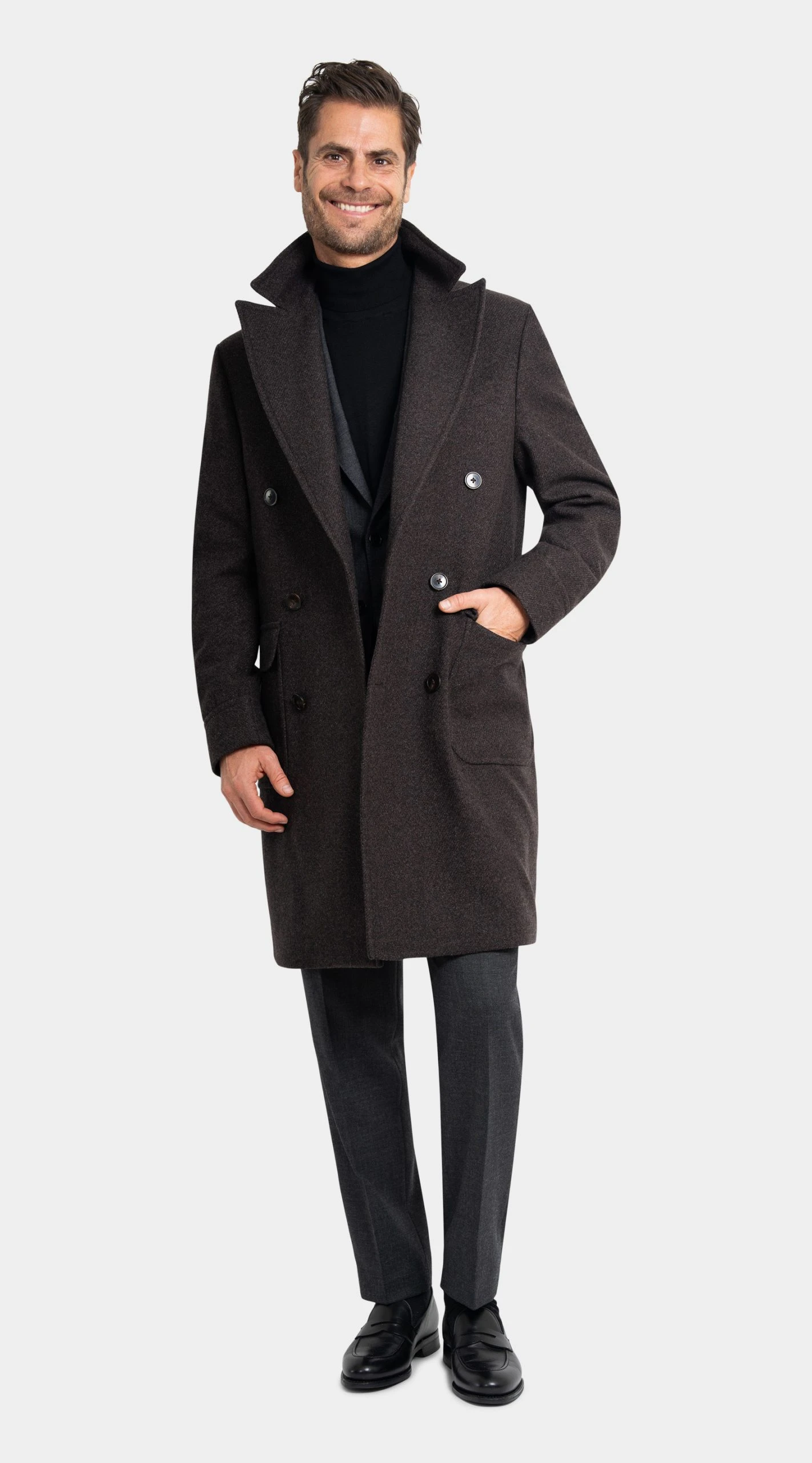 customBrown Wool and Cashmere Overcoat by mond of copenhagen