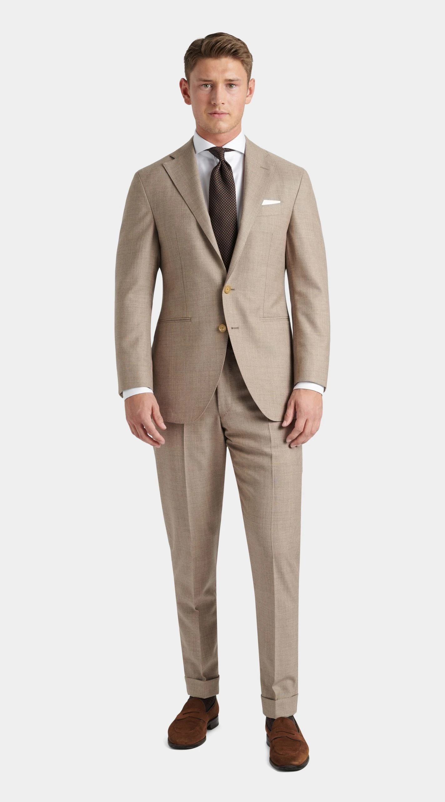 NEW beige / tan suit in twistair fabric