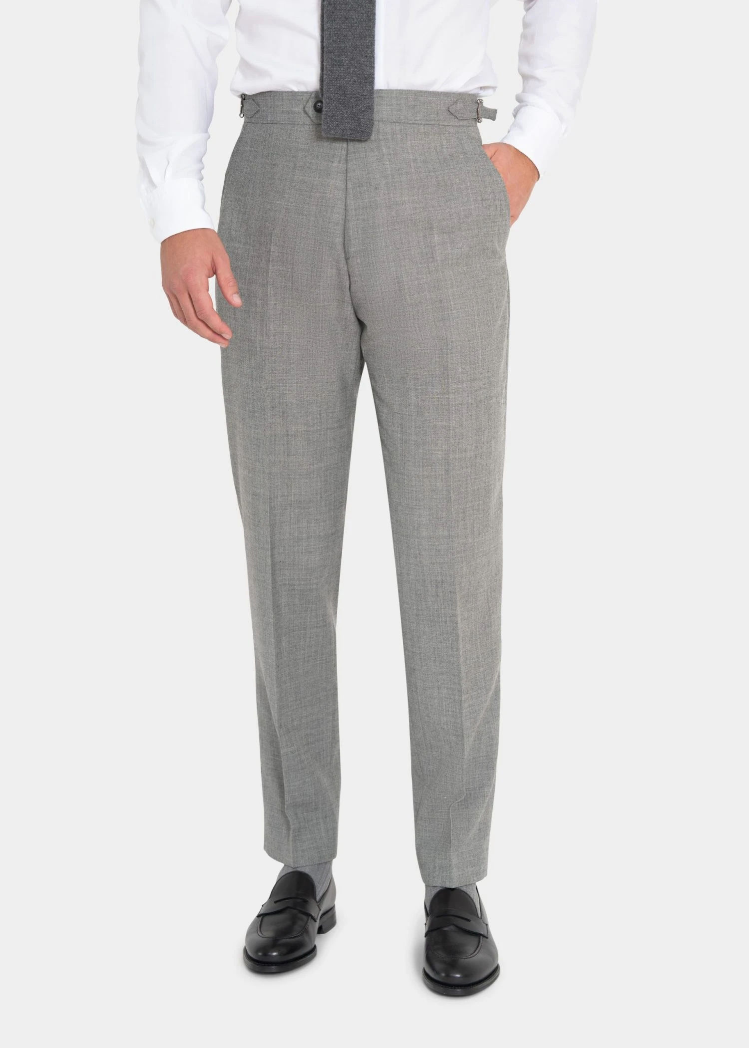 light grey suit trousers in twistair fabric