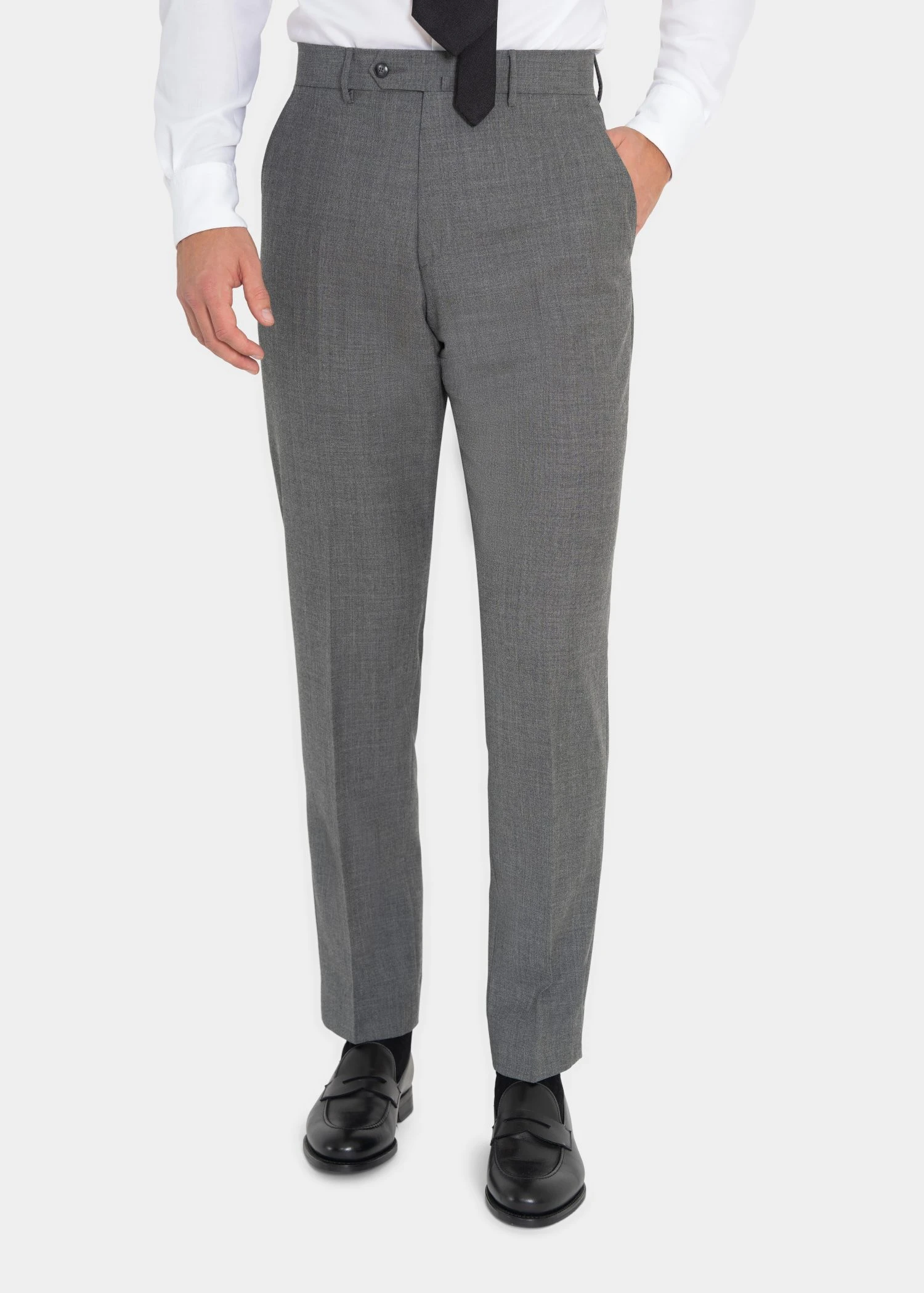 medium grey suit trousers in twistair fabric