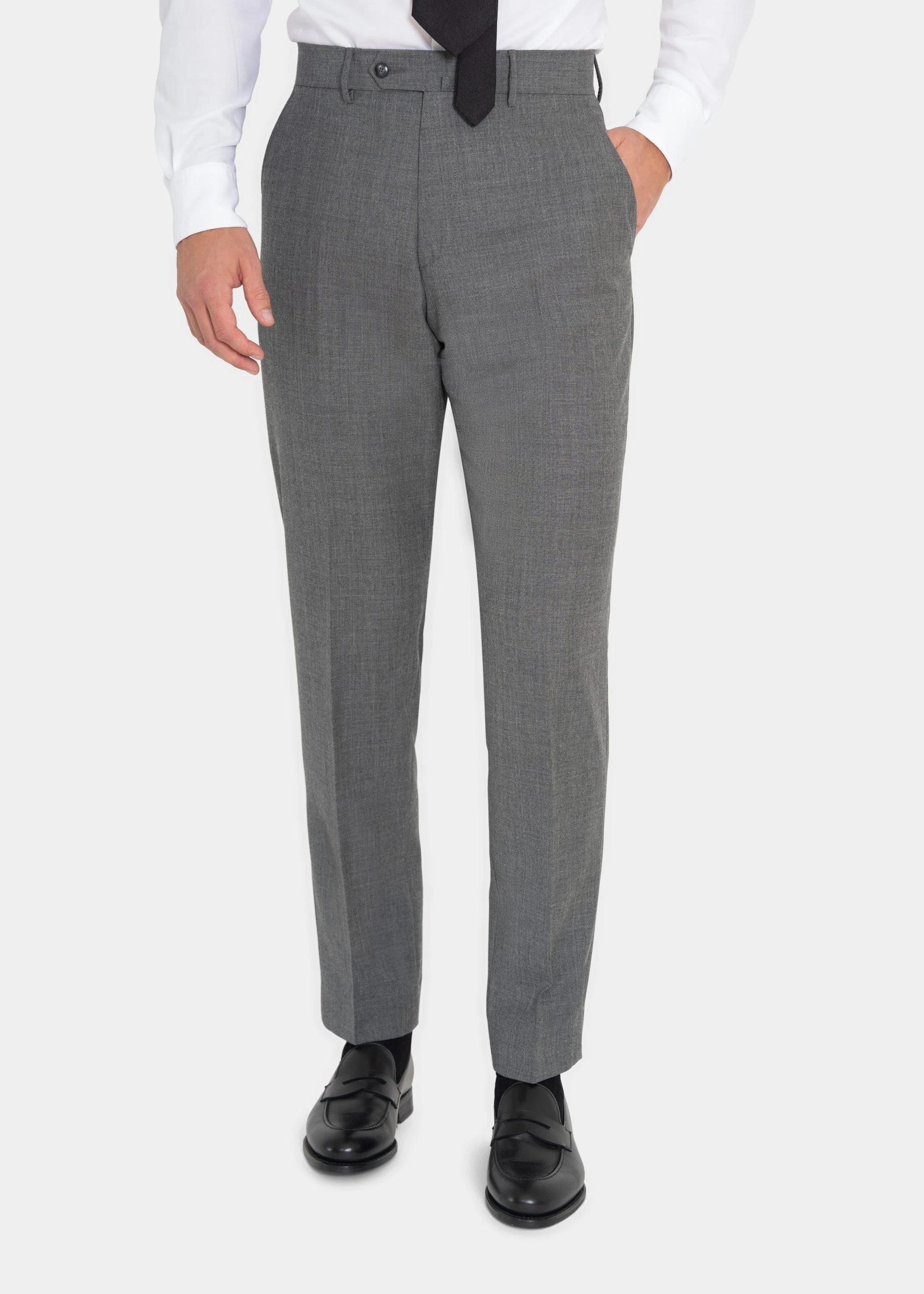 medium grey suit trousers in twistair fabric