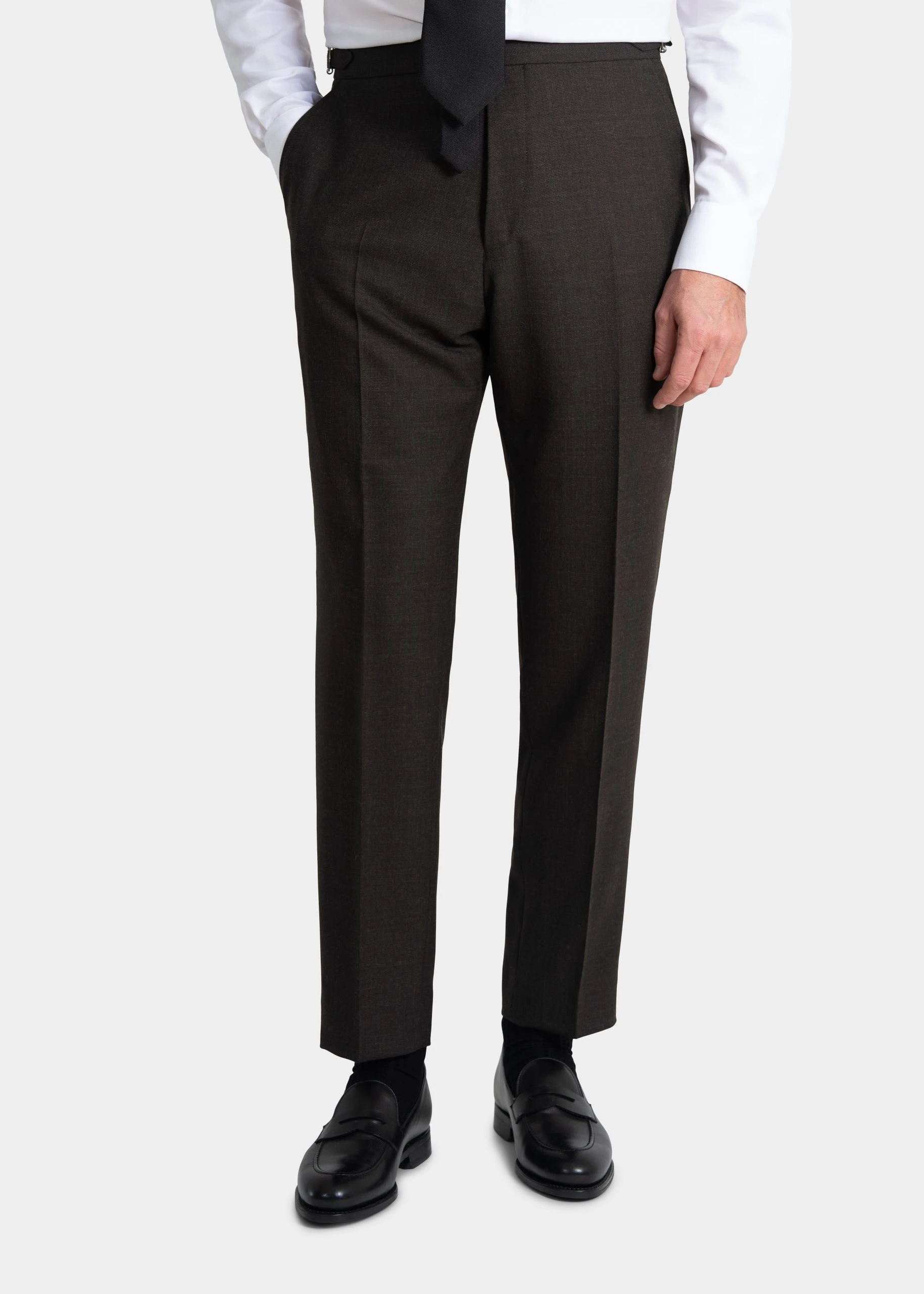 brown suit trousers in twistair fabric